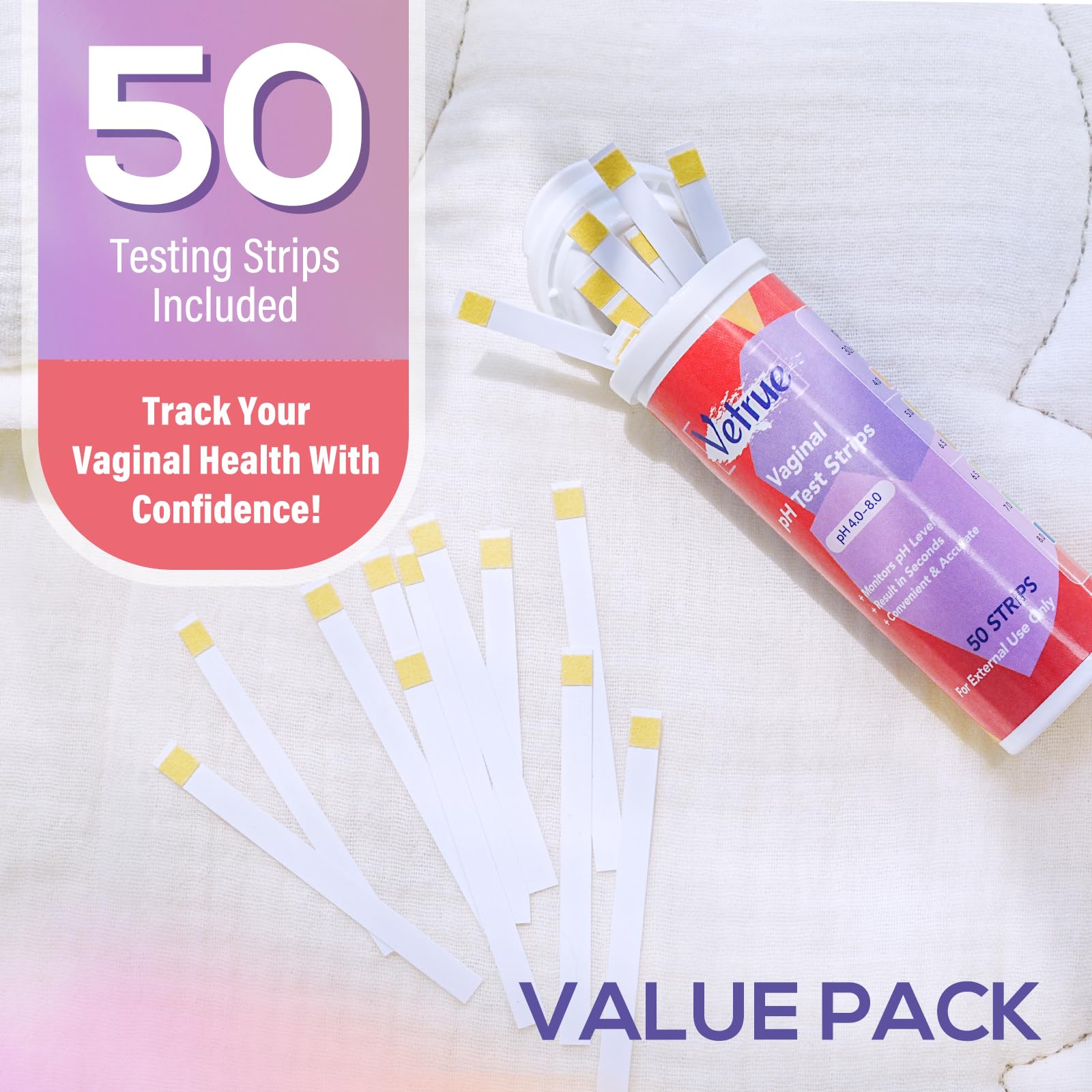 Vaginal pH Test Strips for Women, Convenient Testing Solution for Assessing and Maintaining - AB Mystery