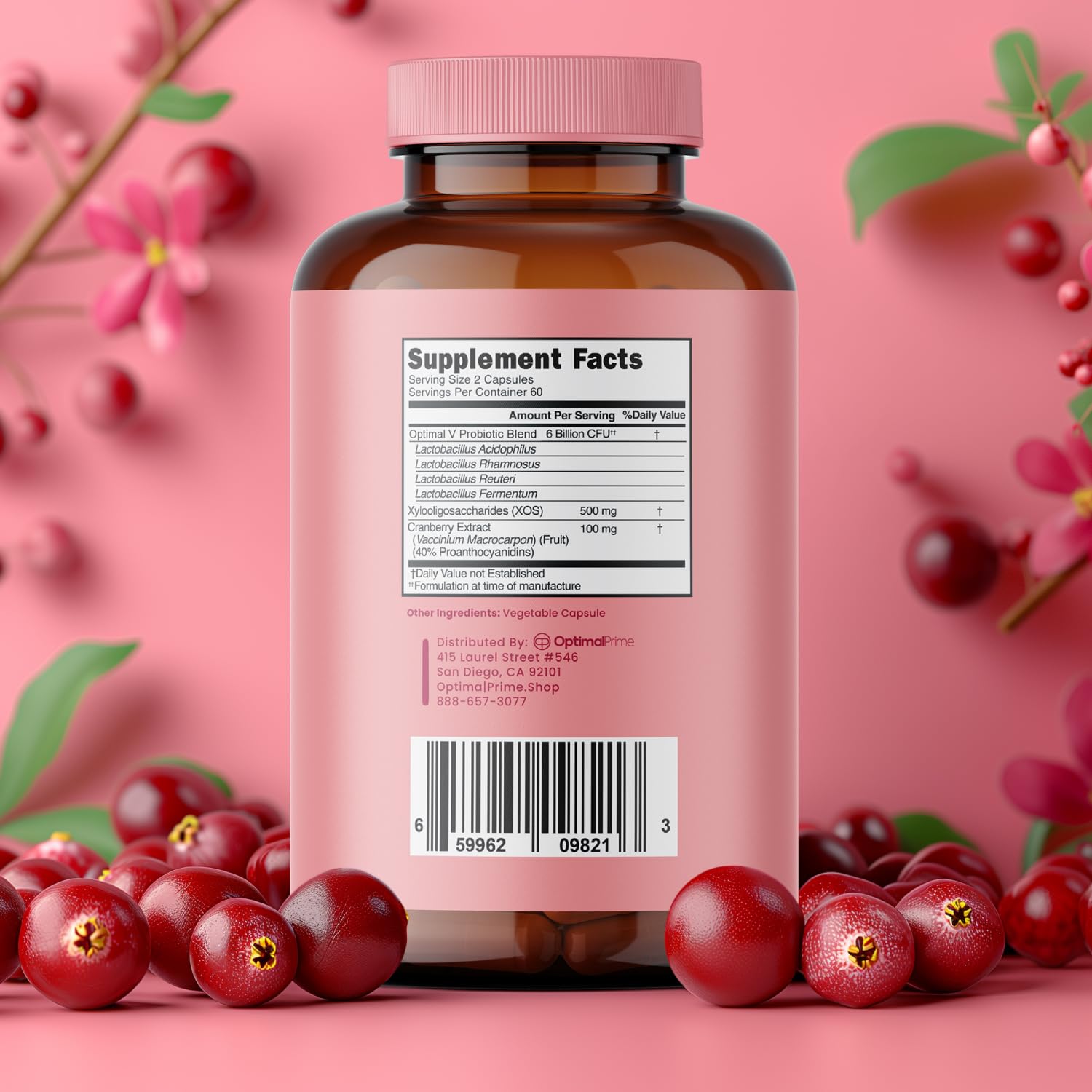 Optimal Prime Vaginal Probiotic for Women, Promotes Healthy pH, Normal Yeast Levels, Odor Control - AB Mystery