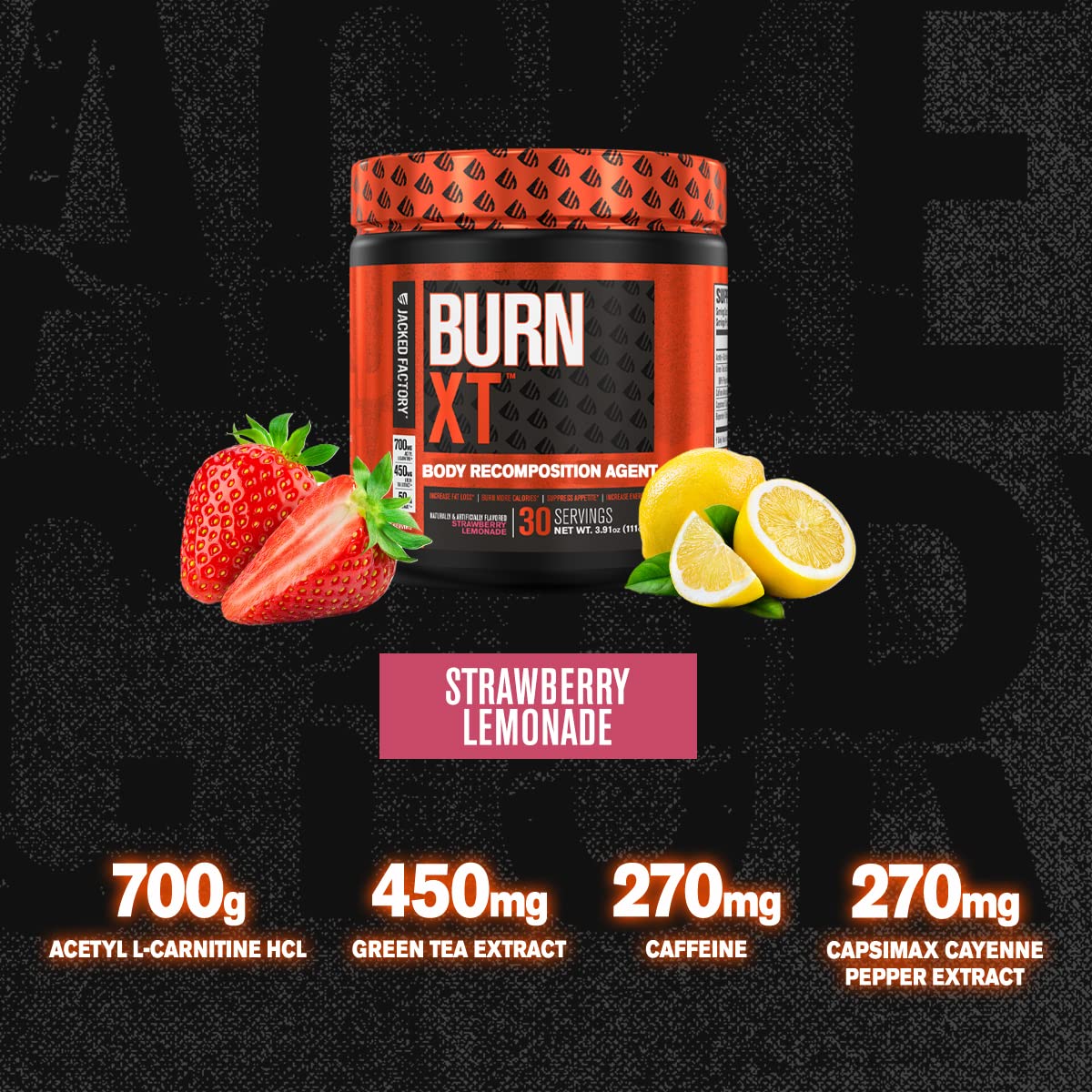 Jacked Factory Burn-XT Powder for Men & Women - Improve Focus & Increase Energy - AB Mystery