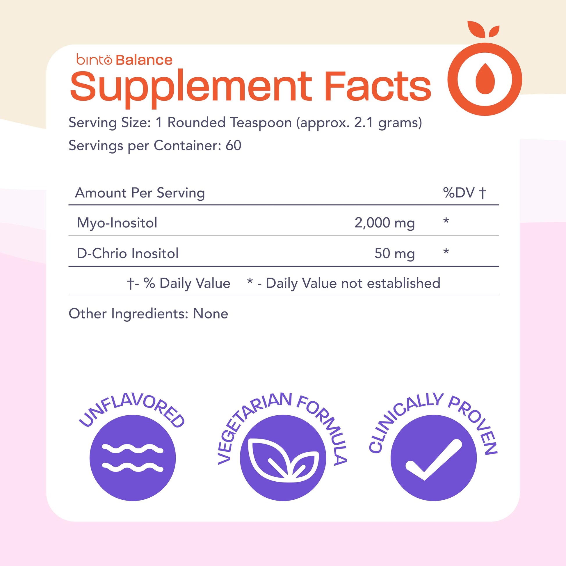 Binto Inositol Powder Mix | 60-Day Supply | 40:1 Ratio of Myo and D-Chiro Inositol - AB Mystery