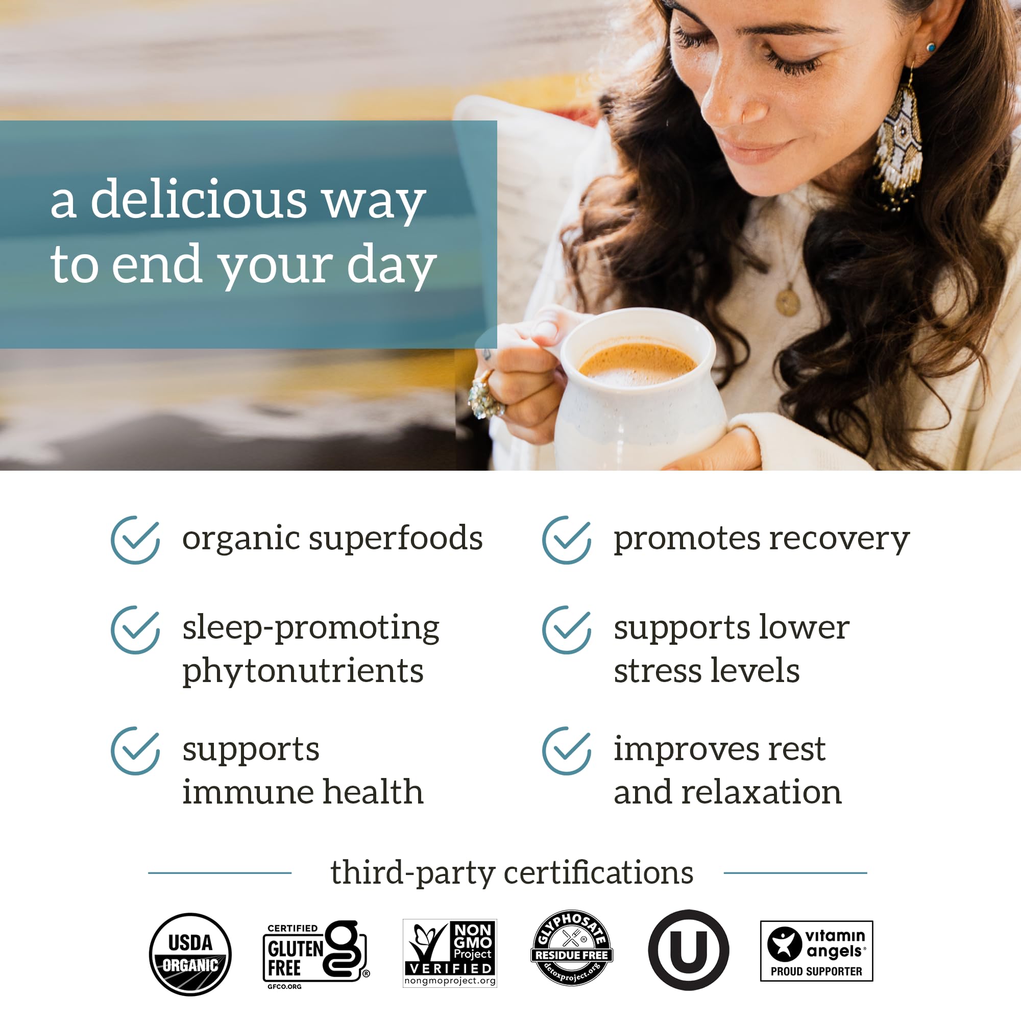 Organifi: Gold - Superfood Supplement Powder- 90 Servings (3 Pack) - Stress Support - AB Mystery