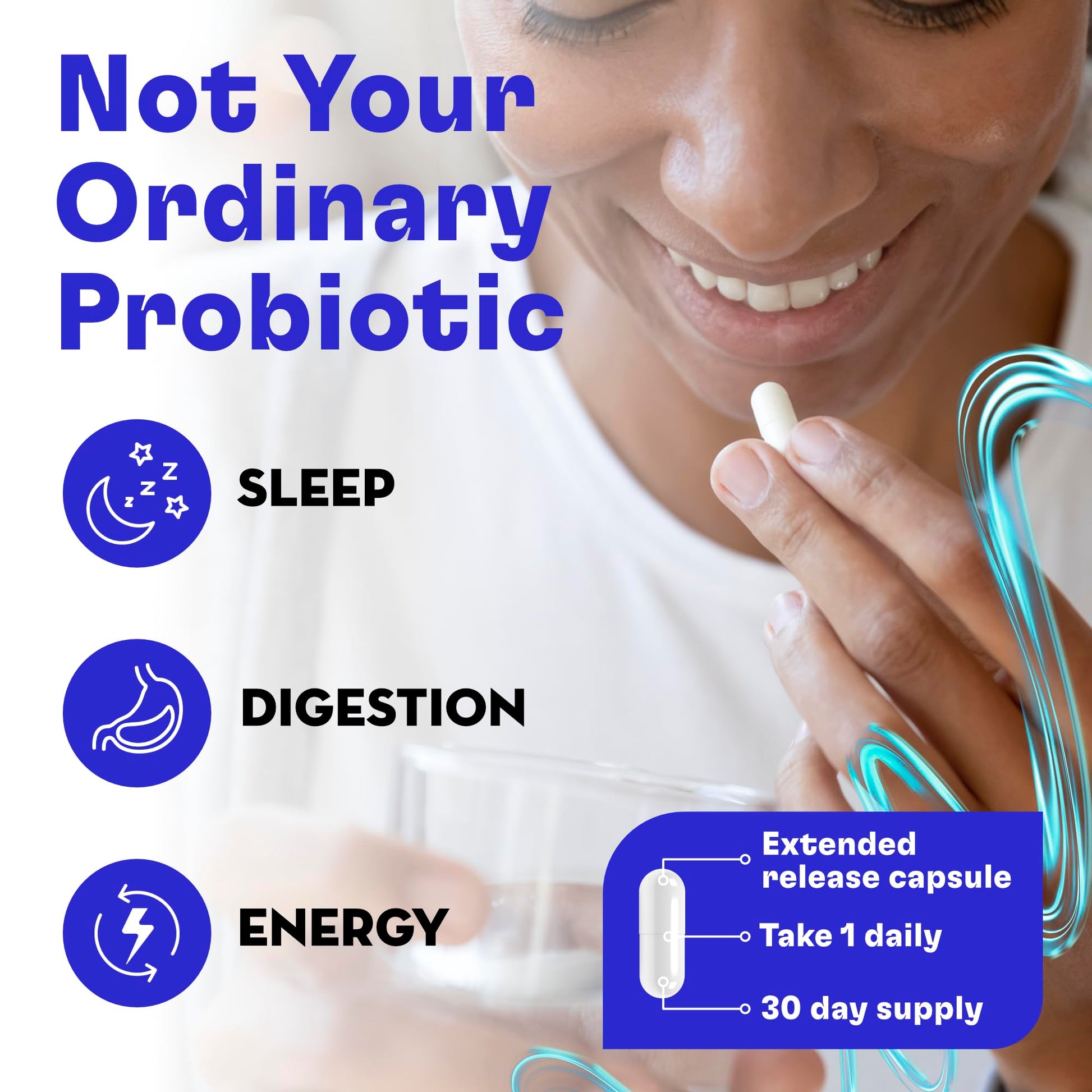 FITBIOMICS Nella Gut Health Supplements for Women & Men (30 Capsules) - AB Mystery