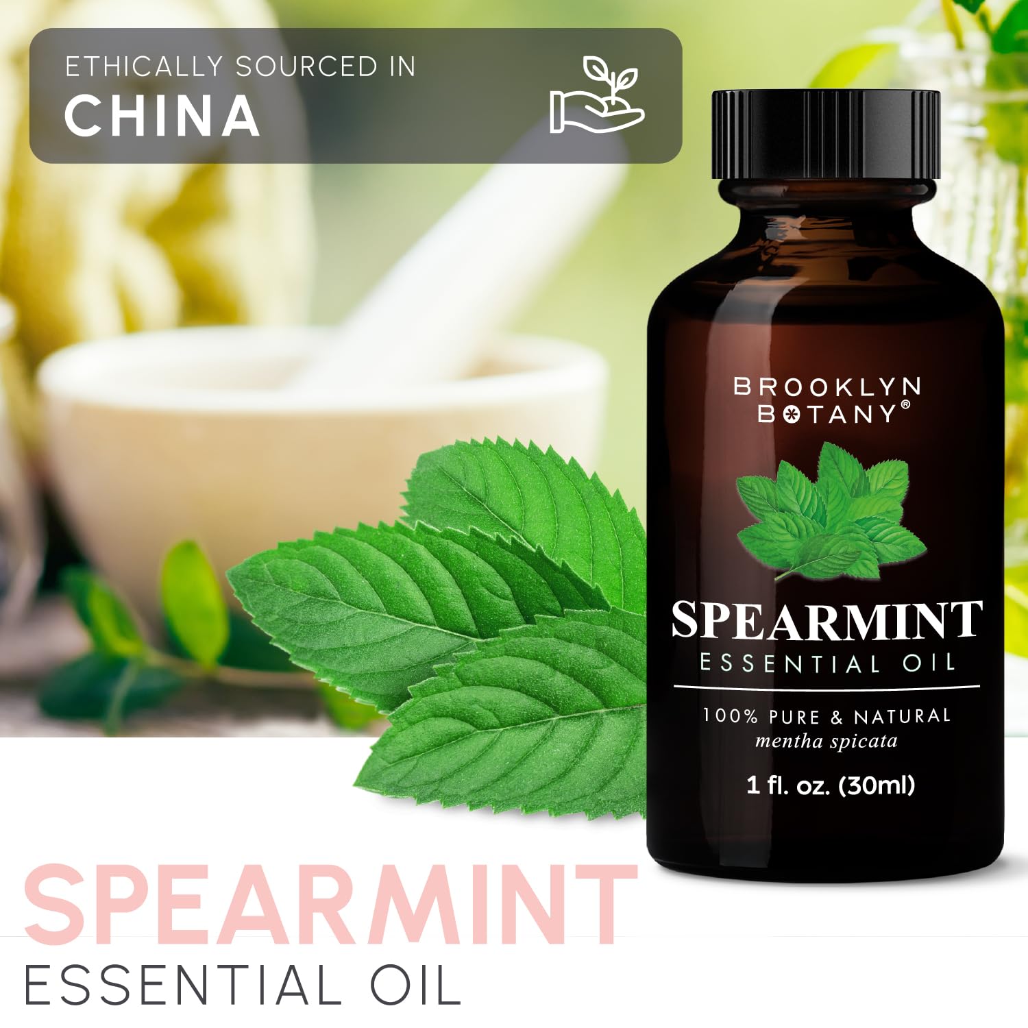 Brooklyn Botany Spearmint Essential Oil – 100% Pure and Natural – Premium Grade Oil - AB Mystery