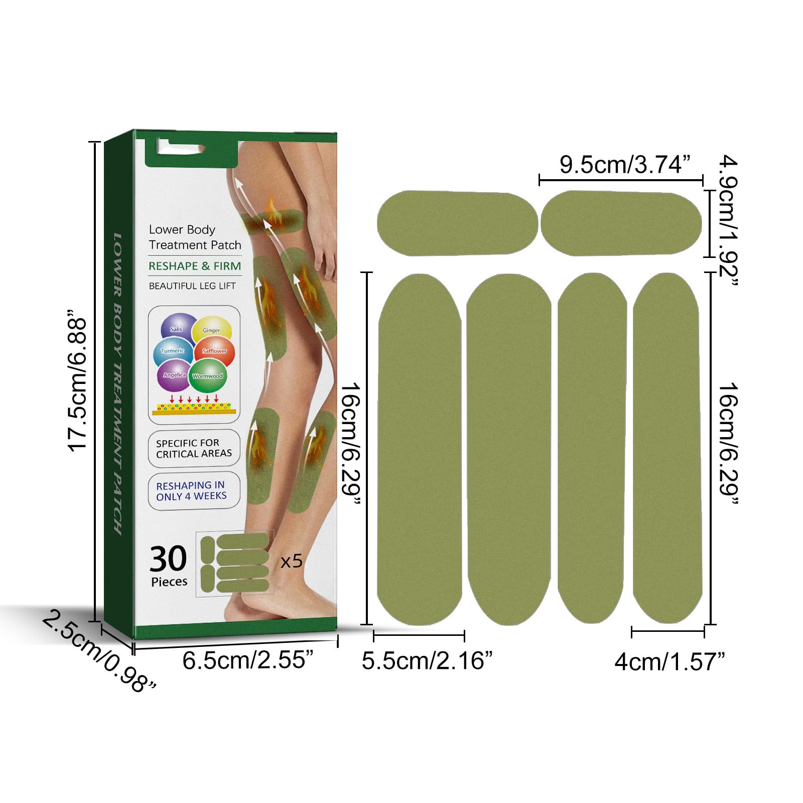Herballegs Cellulite Reduction Patches, 2 Boxes/60PCS HerbalLegs Patches, Herbal Leg Lifting - AB Mystery