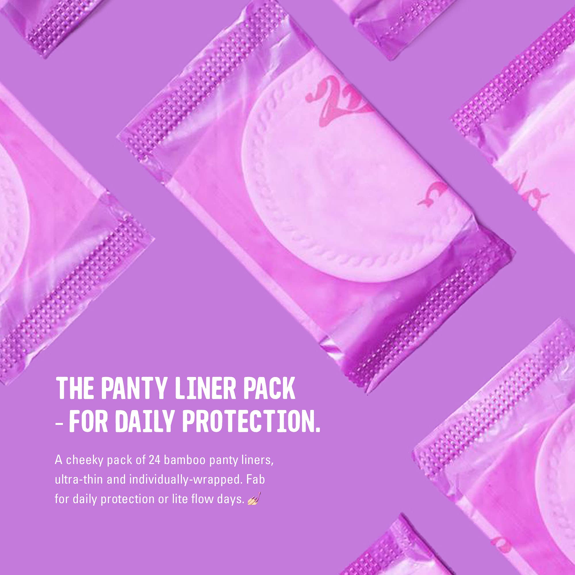 FLO - Organic Bamboo Daily Panty Liners, Plant-Based Cotton, Biodegradable - AB Mystery