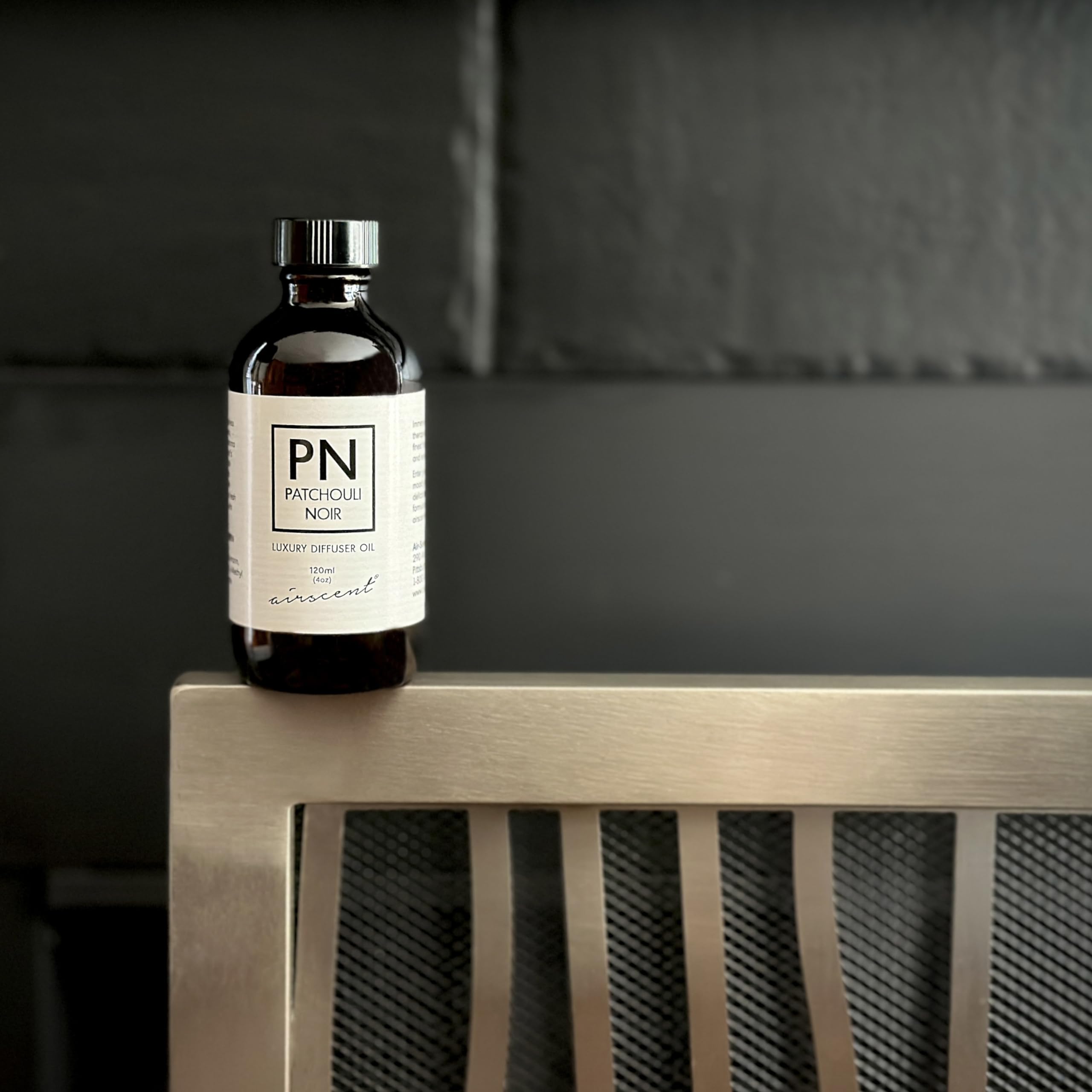 Patchouli Noir Diﬀuser Oil - Air-Scent Aroma and Essential Oil Blend - 120 Milliliter (4 ﬂ oz) Bottle - AB Mystery
