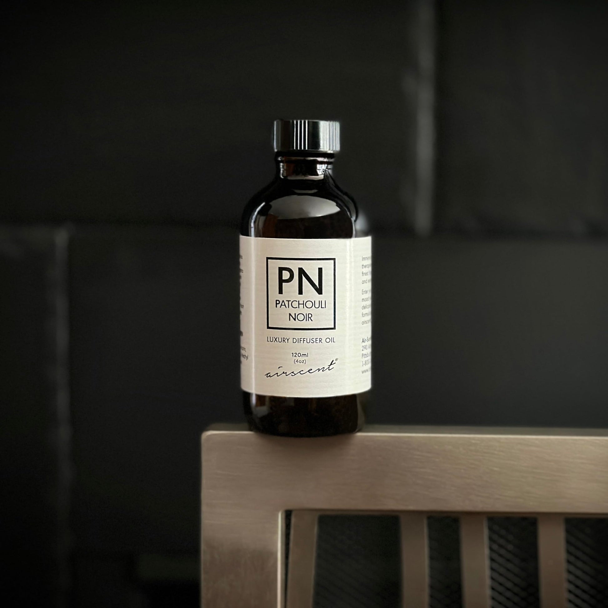 Patchouli Noir Diﬀuser Oil - Air-Scent Aroma and Essential Oil Blend - 120 Milliliter (4 ﬂ oz) Bottle - AB Mystery