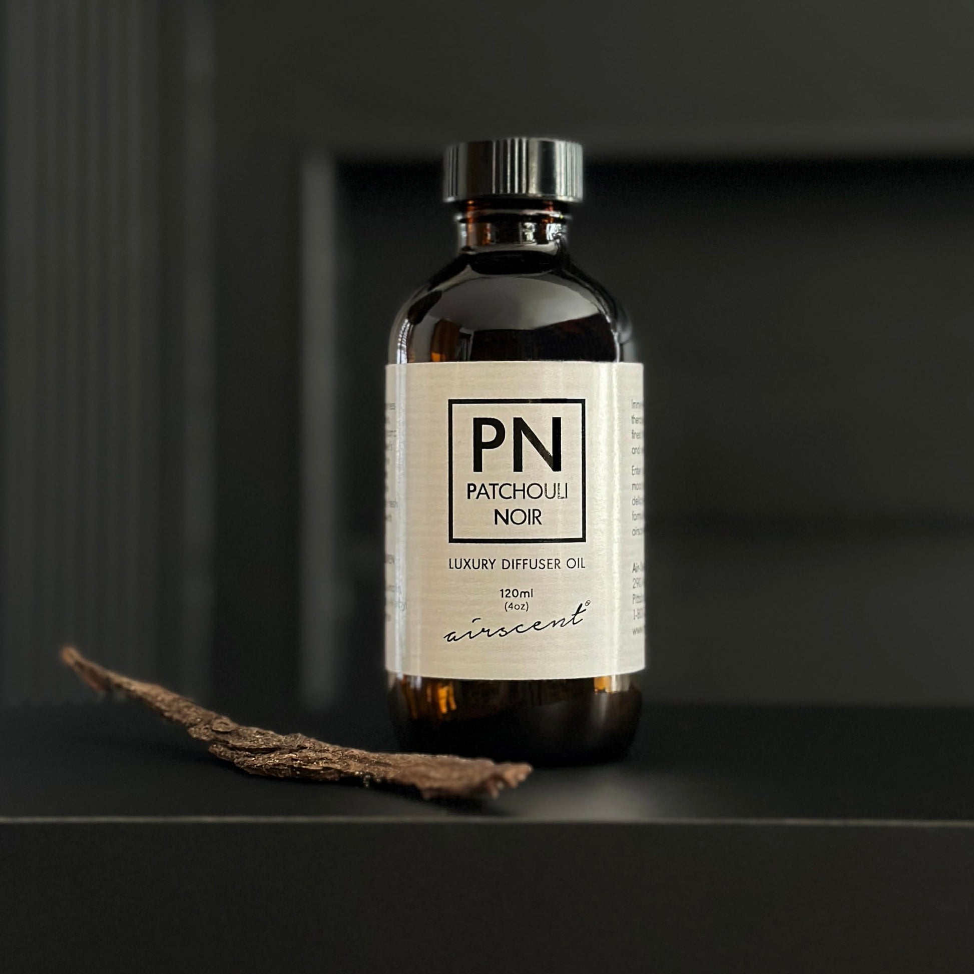 Patchouli Noir Diﬀuser Oil - Air-Scent Aroma and Essential Oil Blend - 120 Milliliter (4 ﬂ oz) Bottle - AB Mystery