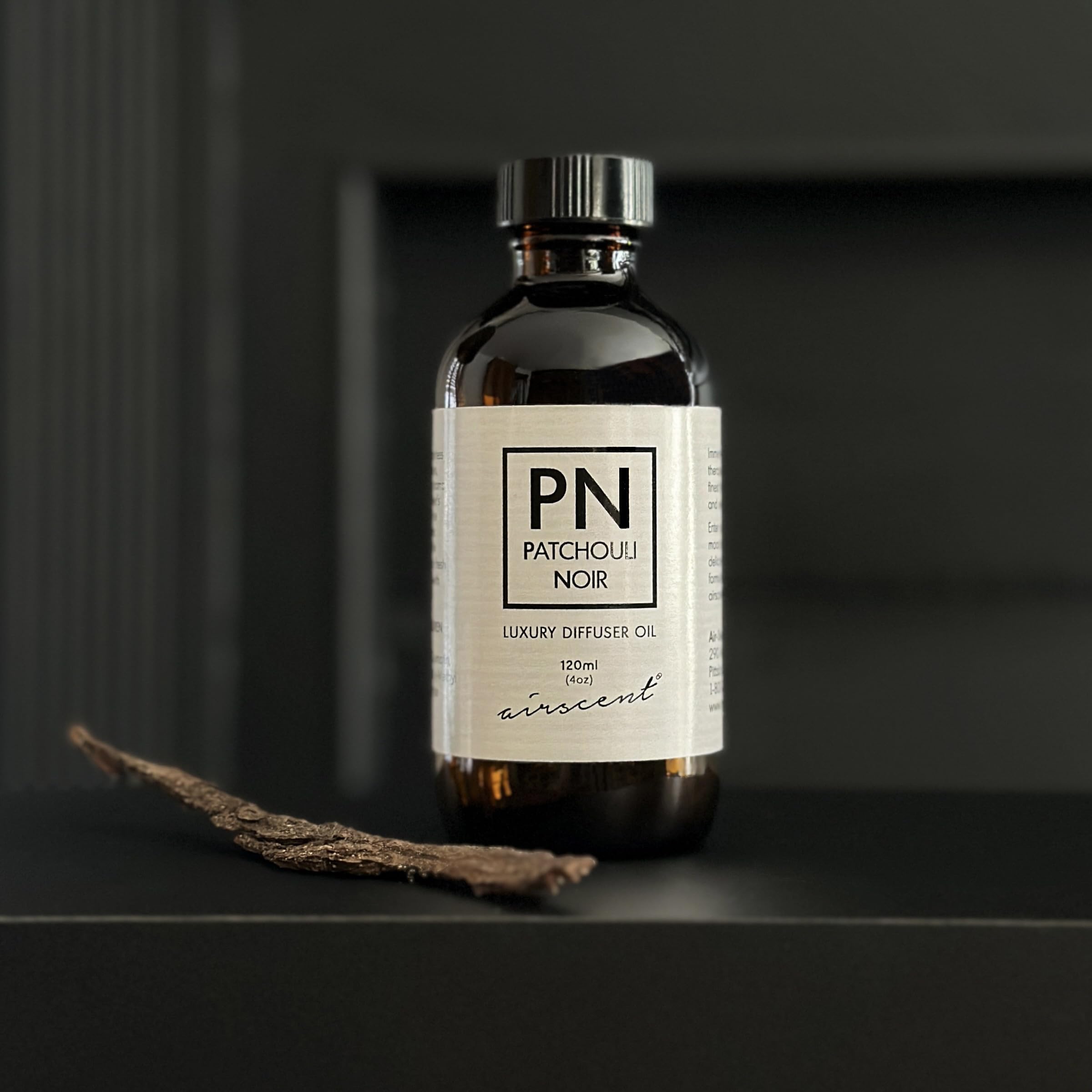 Patchouli Noir Diﬀuser Oil - Air-Scent Aroma and Essential Oil Blend - 120 Milliliter (4 ﬂ oz) Bottle - AB Mystery