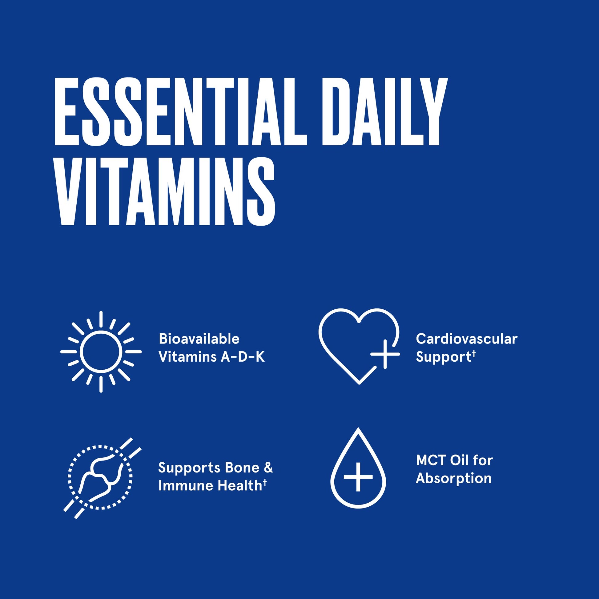 Vitamins A-D-K, 30 Softgels, 900mcg Vitamin A, with 5000 IU D3, K1, K2, K3, High Potency - AB Mystery