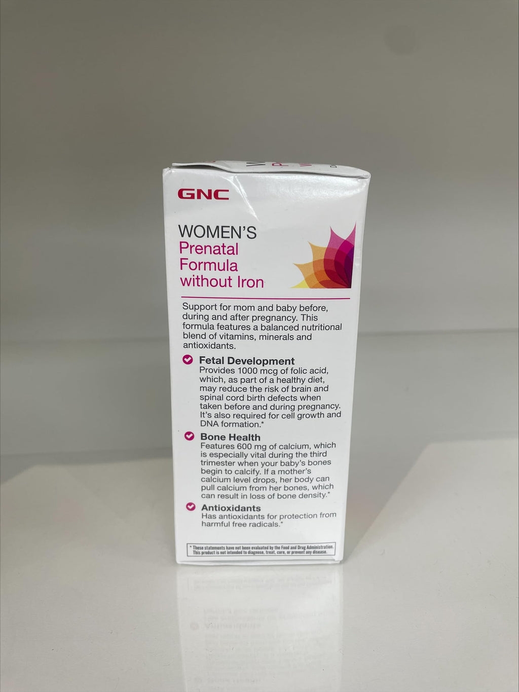 GNC Women's Prenatal Multivitamin Formula Without Iron GNC