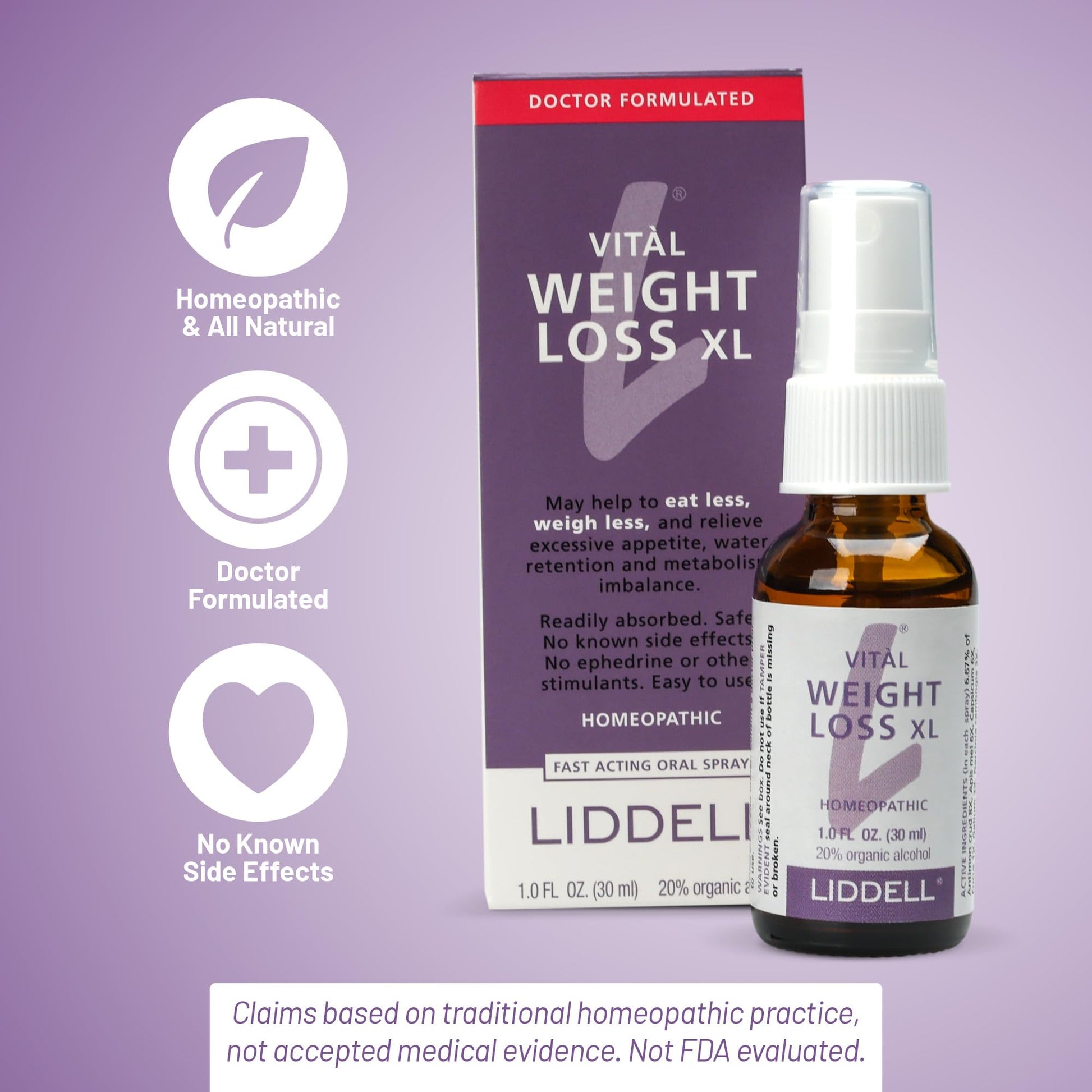VITL Weight Loss XL Liddell Homeopathic 1 oz Liquid - AB Mystery