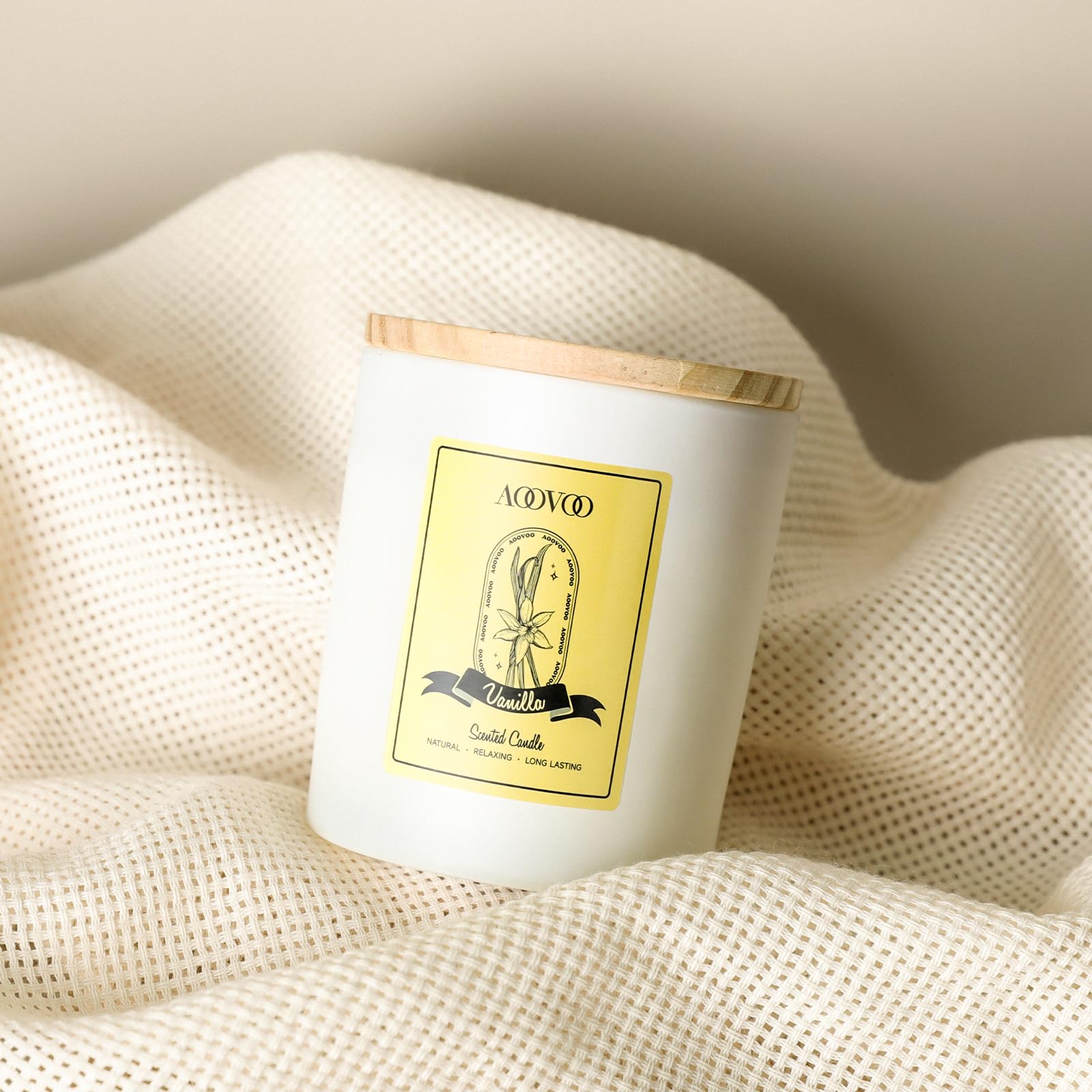 Vanilla Soy Candles Gift for Women - Aromatherapy Candle with Crystals Inside, 10oz Natural Soy Wax Candles - AB Mystery