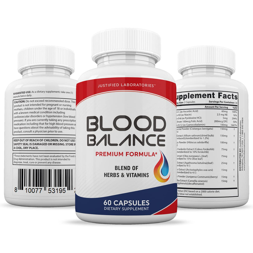 (3 Pack) Blood Balance Advanced Formula 620MG Supplement Pills 180 Capsules