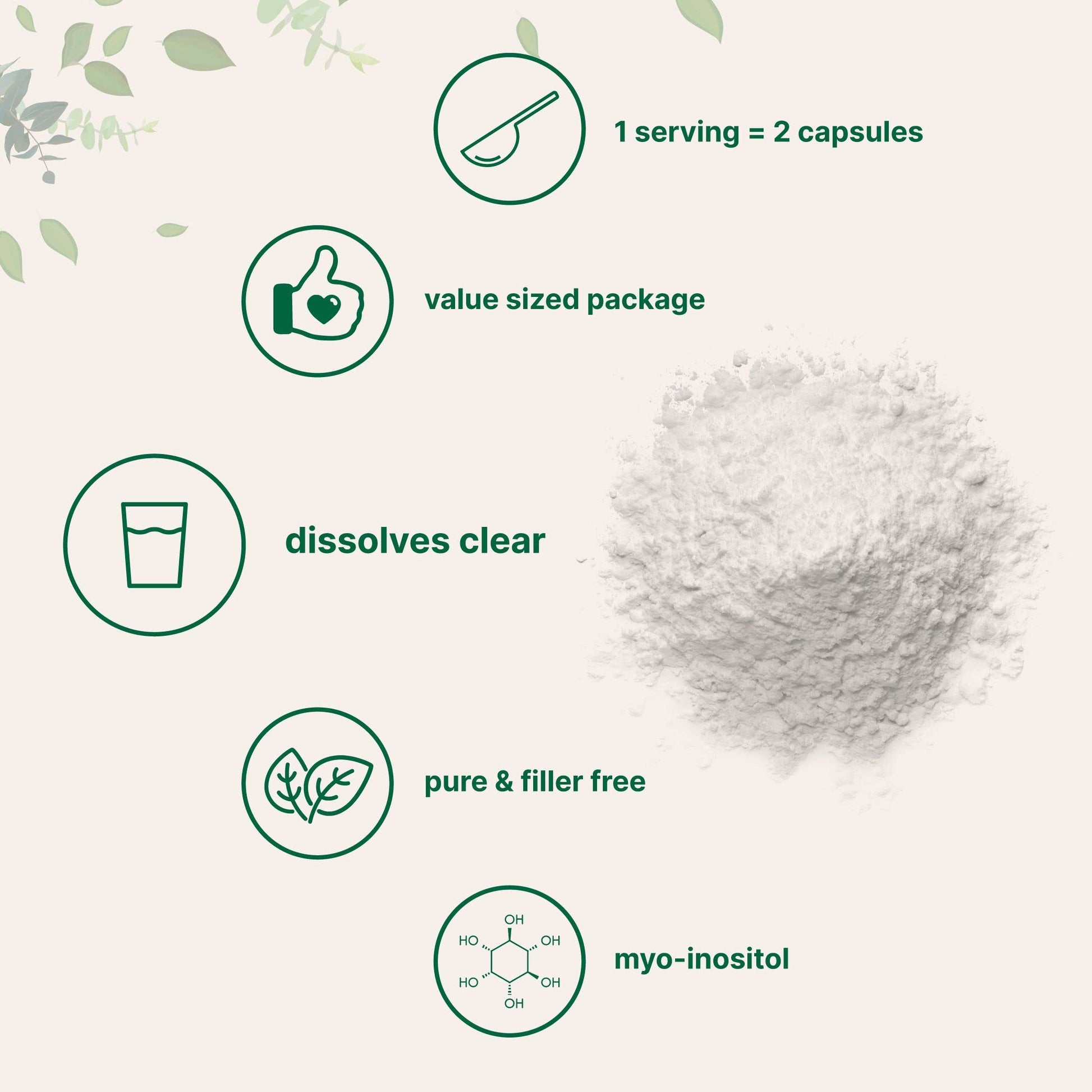 Pure Inositol Powder, Myo-Inositol B8 Powder, 1KG (2.2 Pounds), Strongly Supports Liver - AB Mystery