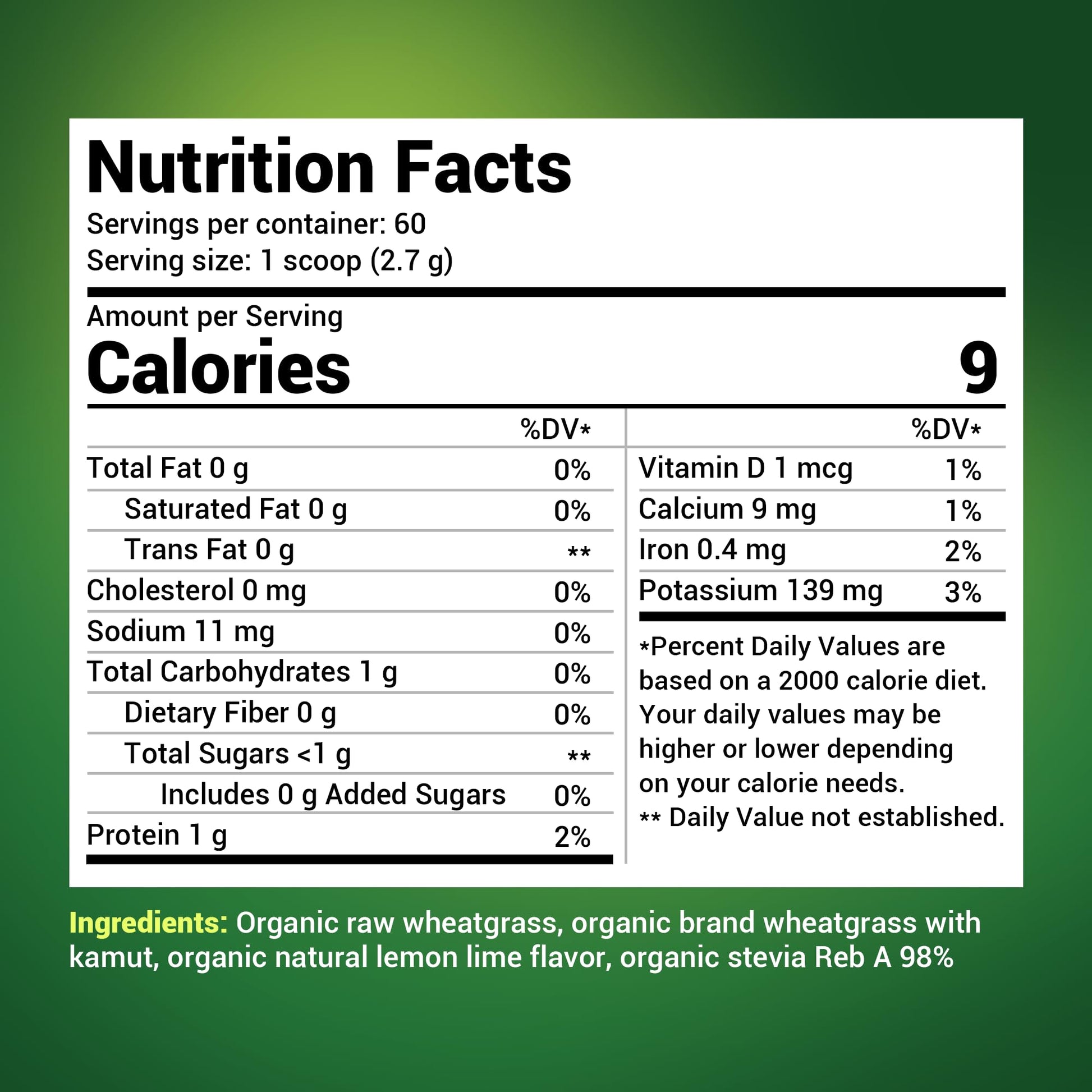 Dr. Berg's Raw Wheatgrass Juice Powder (60 Servings) - USDA Certified Organic - AB Mystery