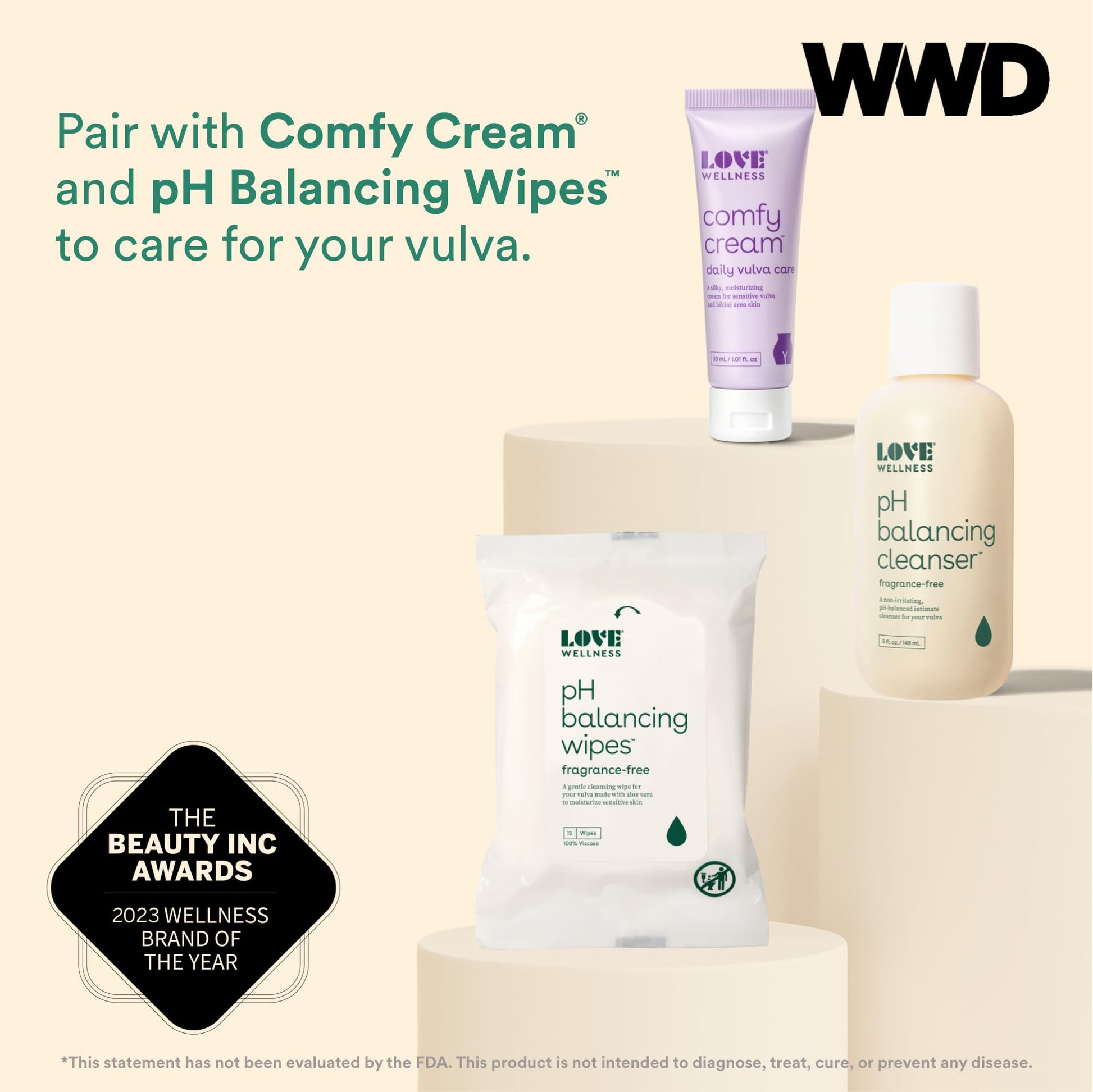 Love Wellness Feminine Wash for Women, pH Balancing Cleanser | Fragrance-Free | Vaginal Soap - AB Mystery