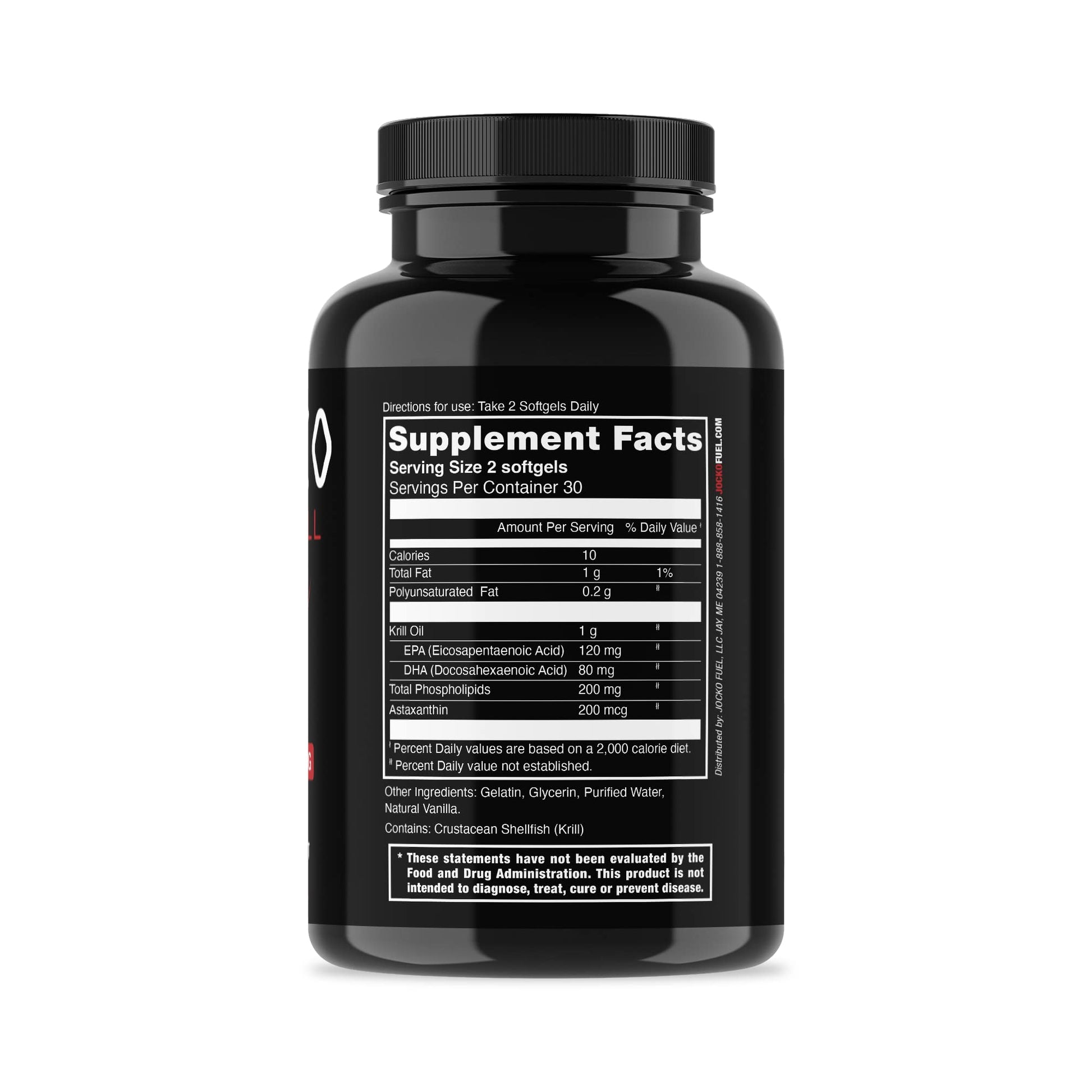 Jocko Fuel Antarctic Krill Oil Omega 3 Fatty Acid Supplements DHA & EPA - 1000mg Softgel - AB Mystery