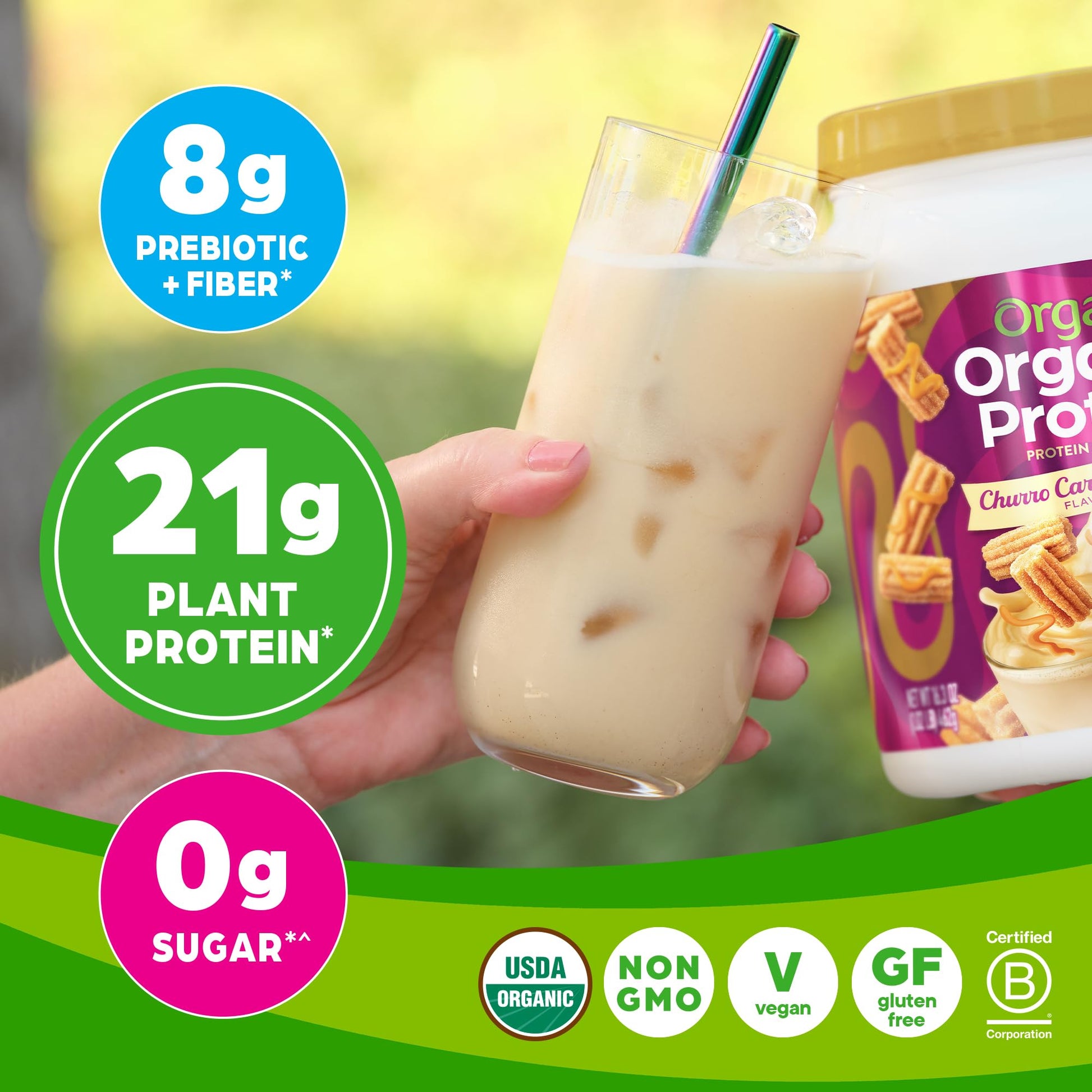 Orgain Organic Vegan Protein Powder, Churro Caramel Swirl - 21g Plant Based Protein - AB Mystery