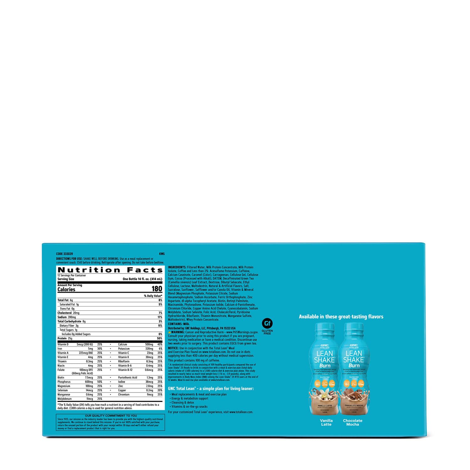 GNC Total Lean Lean Shake Burn - Chocolate Mocha - AB Mystery