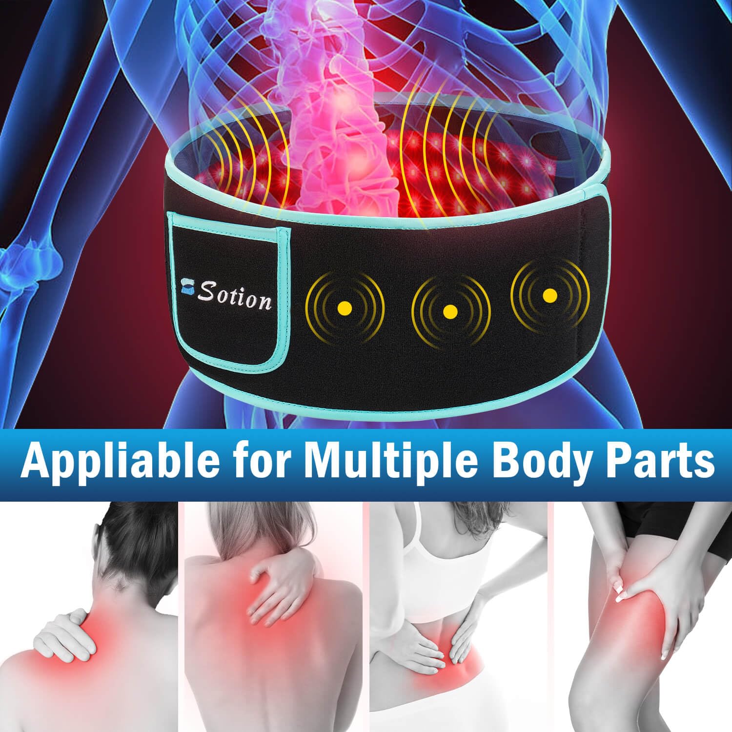 Sotion Red Light Therapy Belt with Massage-Red Light Therapy for Body&Near Infrared Light Therapy - AB Mystery