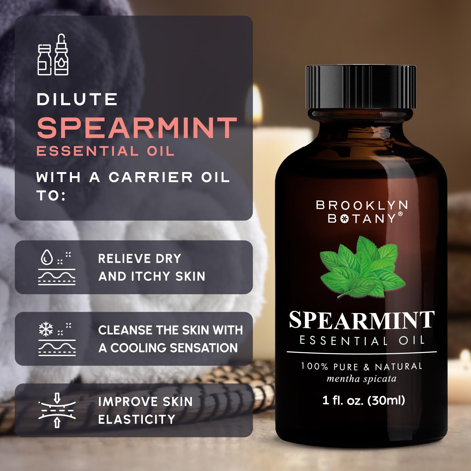 Brooklyn Botany Spearmint Essential Oil – 100% Pure and Natural – Premium Grade Oil - AB Mystery