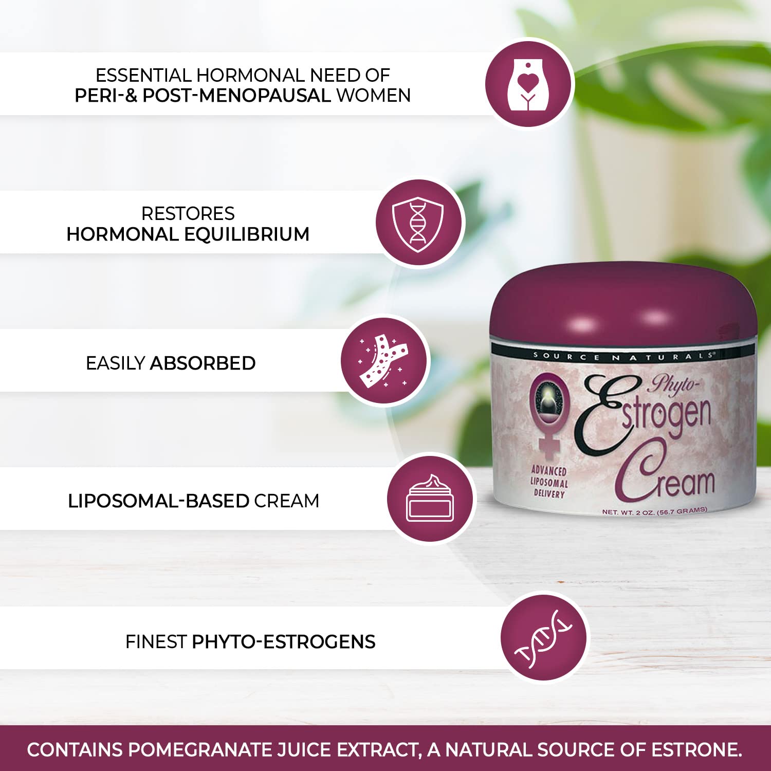 Supersmart - Phyto-Estrogen Cream - with Pomegranate Juice Extract Natural Source of Oestrone - AB Mystery