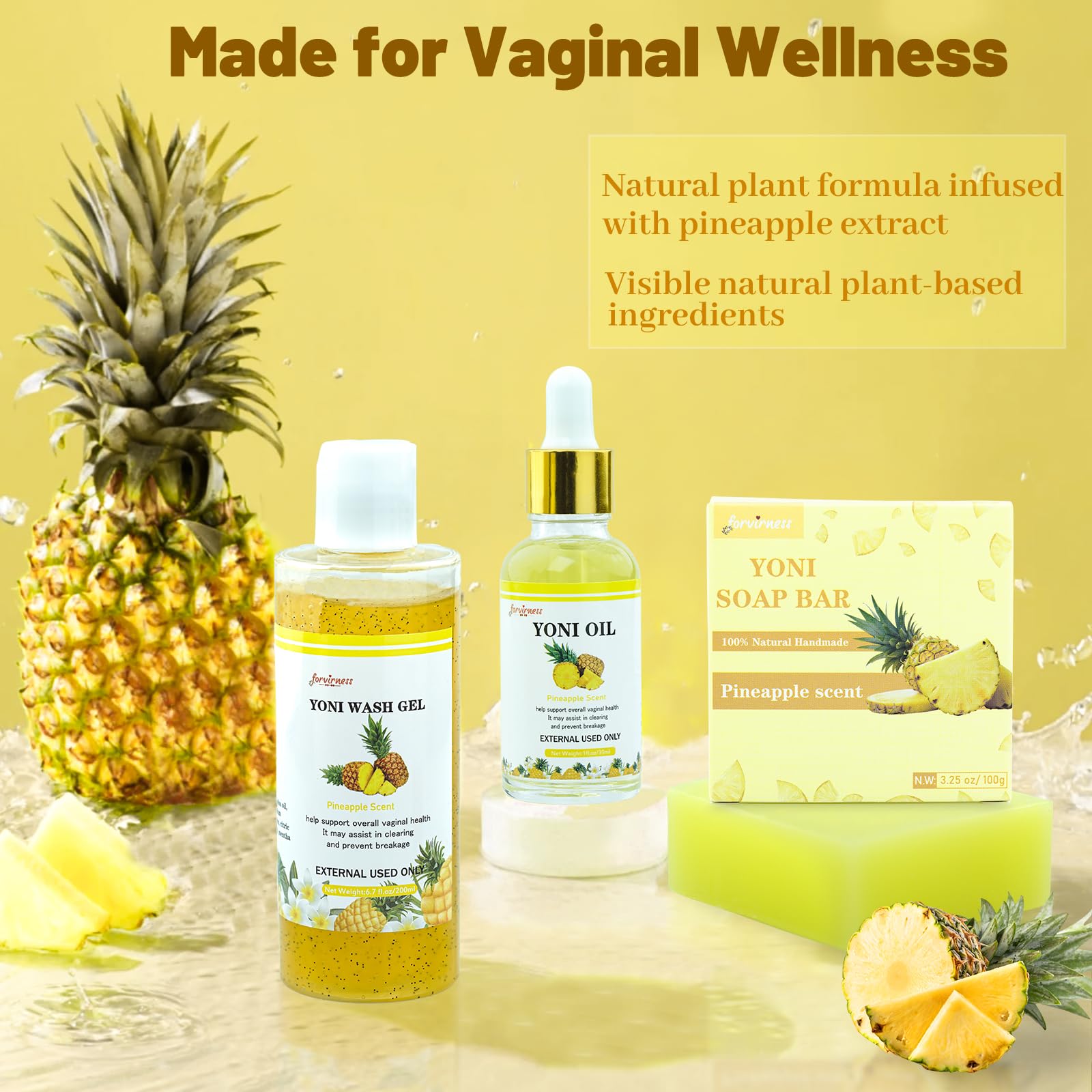 Yoni Wash Yoni Oil Yoni Bar Soap, Women ph Balance, Feminine Wash for Women Remove Odor Moisturizing - AB Mystery