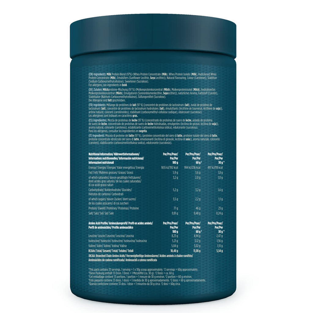 Kinetica Premium Whey Protein Powder | Grass Fed | Strawberry | 1kg | 33 Servings Kinetica