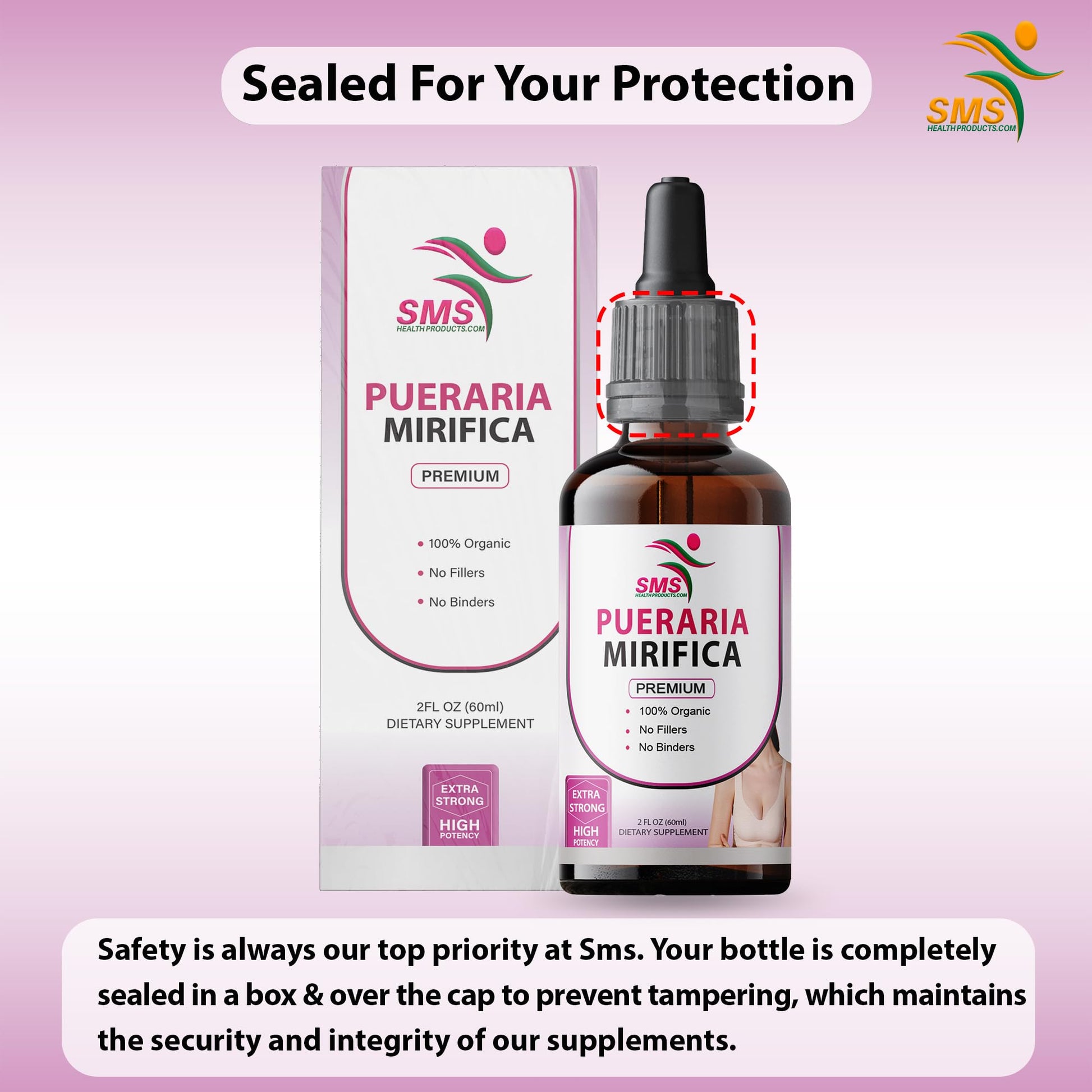 SMSHEALTHPRODUCTS.com Pueraria Mirifica Drops | Premium Grade | Herbal Liquid Extract | Non-GMO - AB Mystery