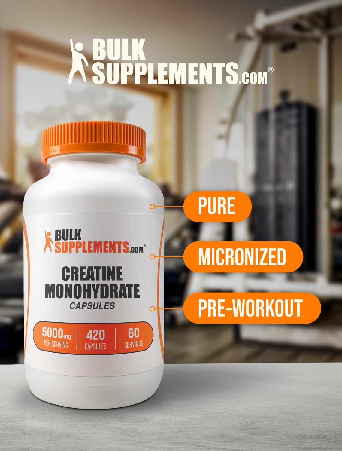 BULKSUPPLEMENTS.COM Creatine Monohydrate Capsules - Micronized Creatine Monohyd - AB Mystery