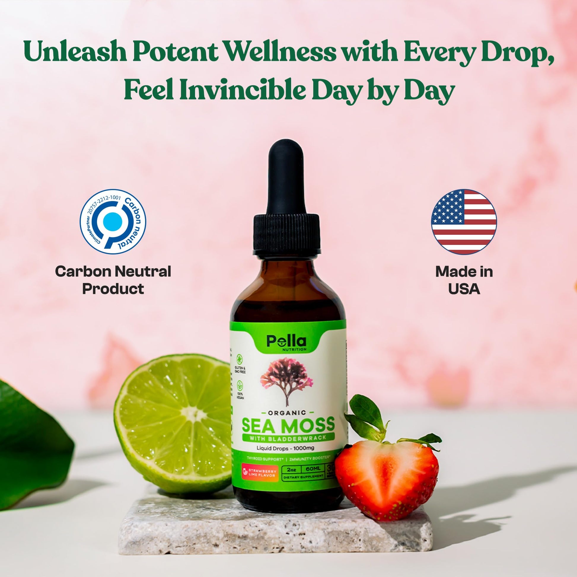 Organic Sea Moss Drops - 1000mg Irish Sea Moss - 4X Stronger than Sea Moss Gel - AB Mystery