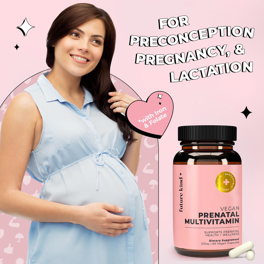 Future Kind Vegan Prenatal Vitamin - (60ct) Prenatal Vitamins with DHA & L-MethylFolate Future Kind