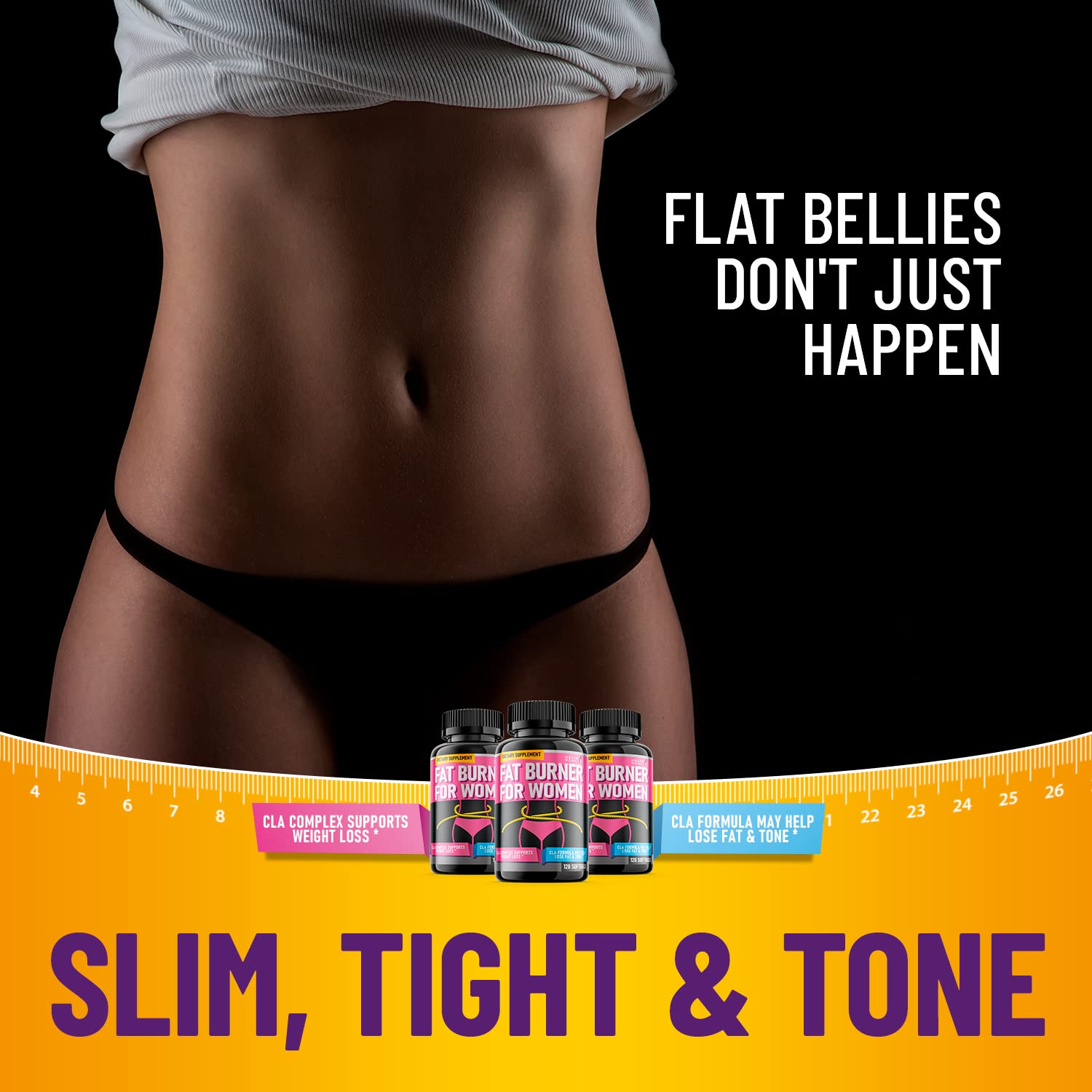 Helix Heal Belly Fat Burner for Women - Lose Stomach Fat w/Softgel Diet Pills - AB Mystery