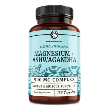 Magnesium Ashwagandha | Calming Magnesium Supplement for Adults | Relax, Rest