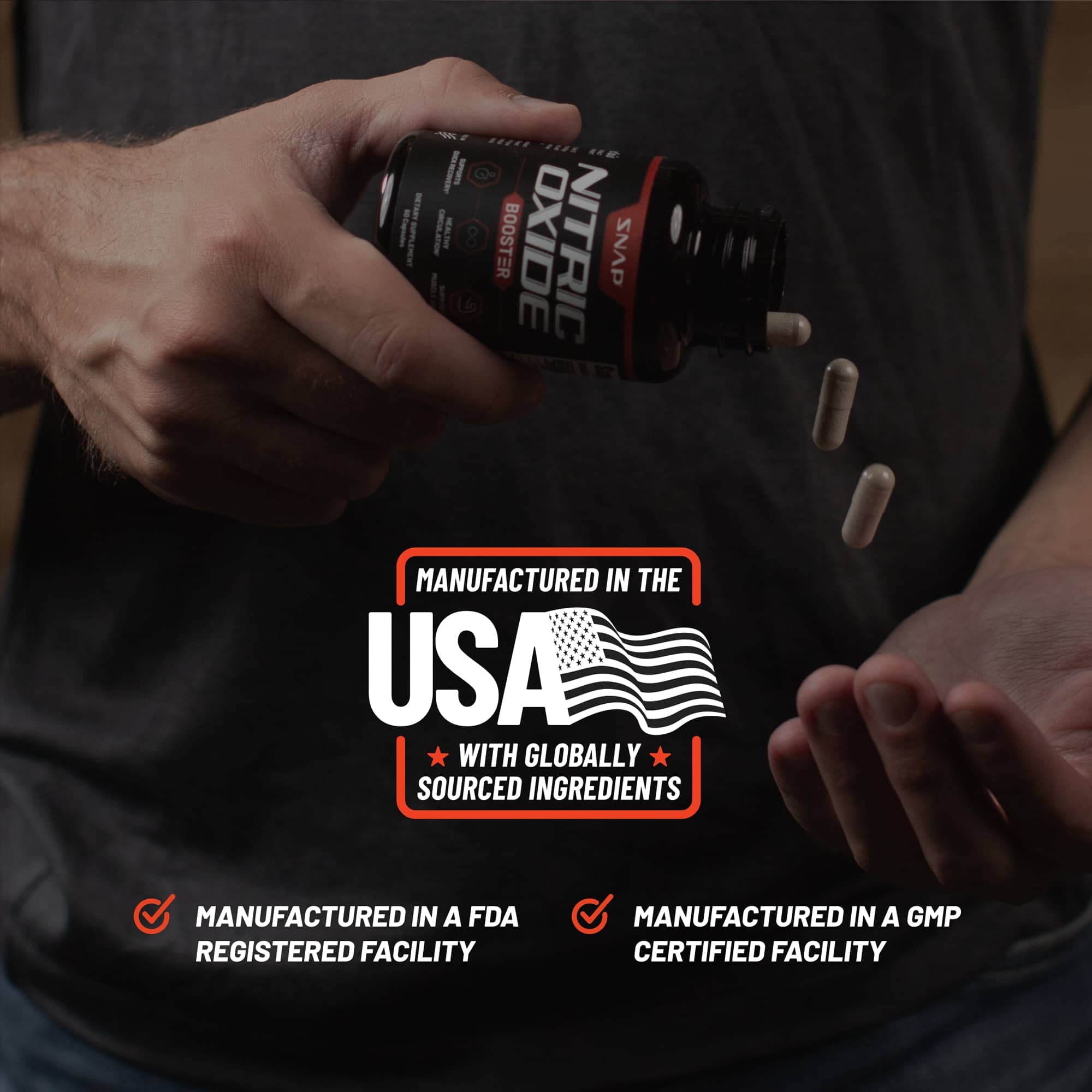 Snap Supplements Nitric Oxide Booster, Nitric Oxide Supplement for Blood Circulation - AB Mystery