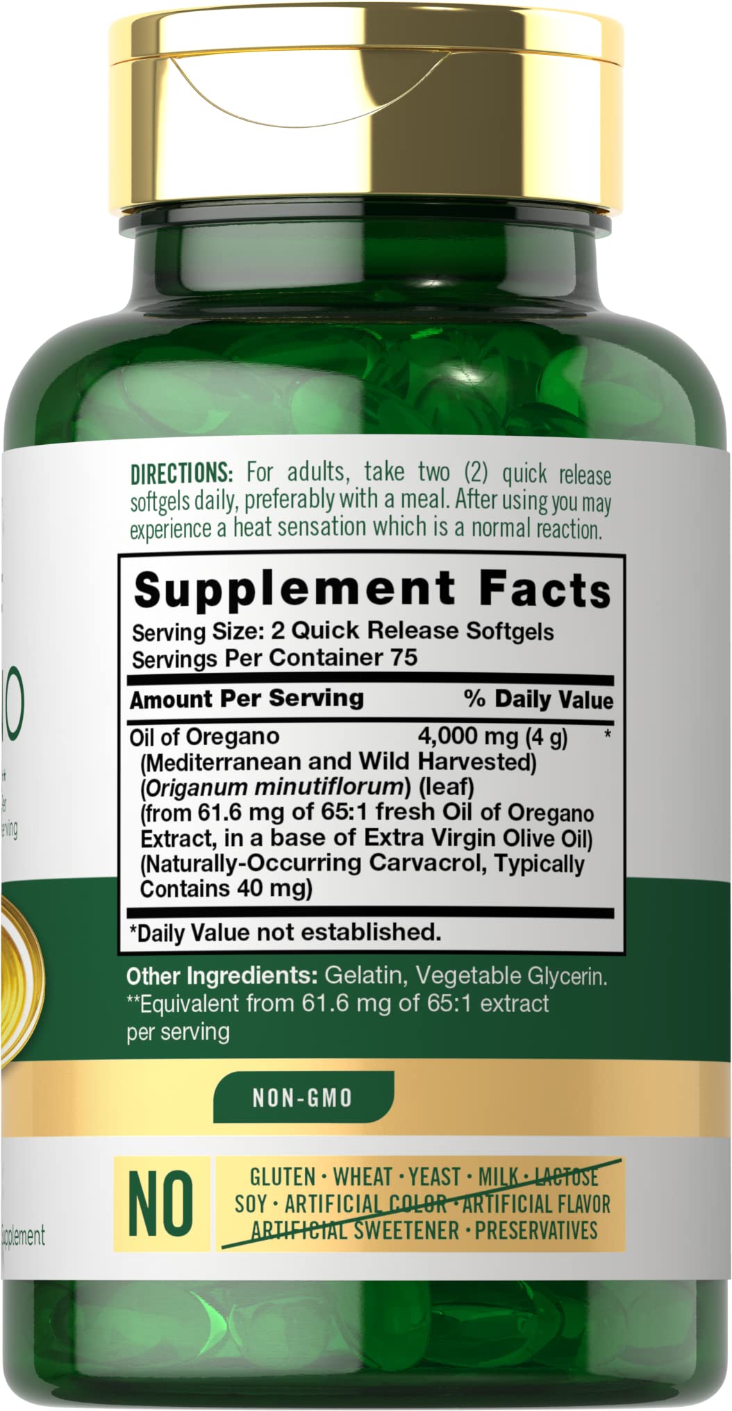 Oregano Oil Extract | Max Potency | 150 Softgel Capsules | Non-GMO and Gluten - AB Mystery