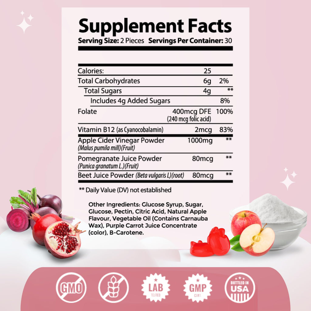 Myo-Inositol Conception Fertility Prenatal Vitamins for Healthy Ovarian Function plus Apple Cider Mommyz Love