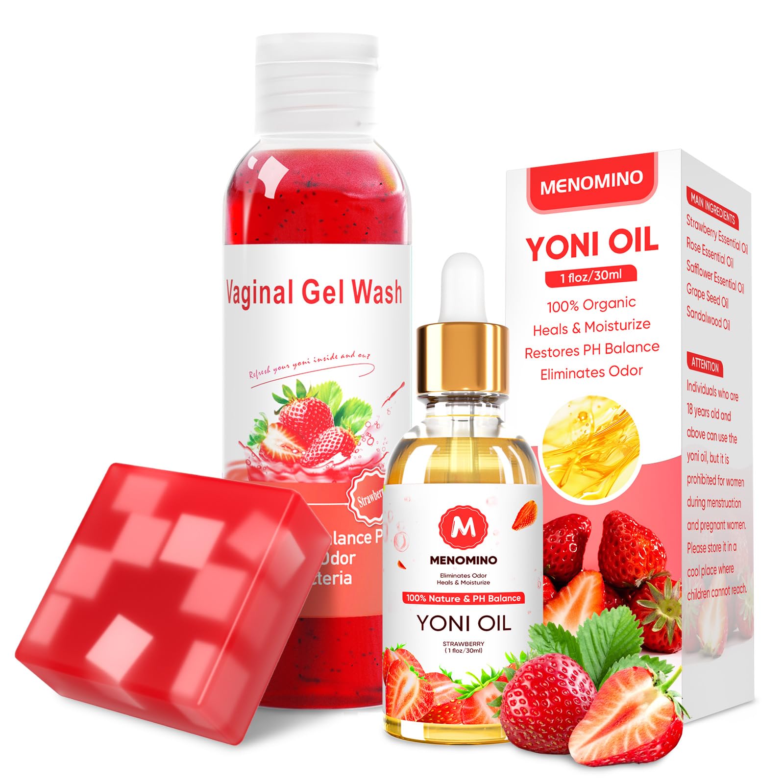 Feminine Wash & Yoni Soap Bar & Yoni Oil for Women pH Balance, Yoni Wash for Vaginal Moisturizing