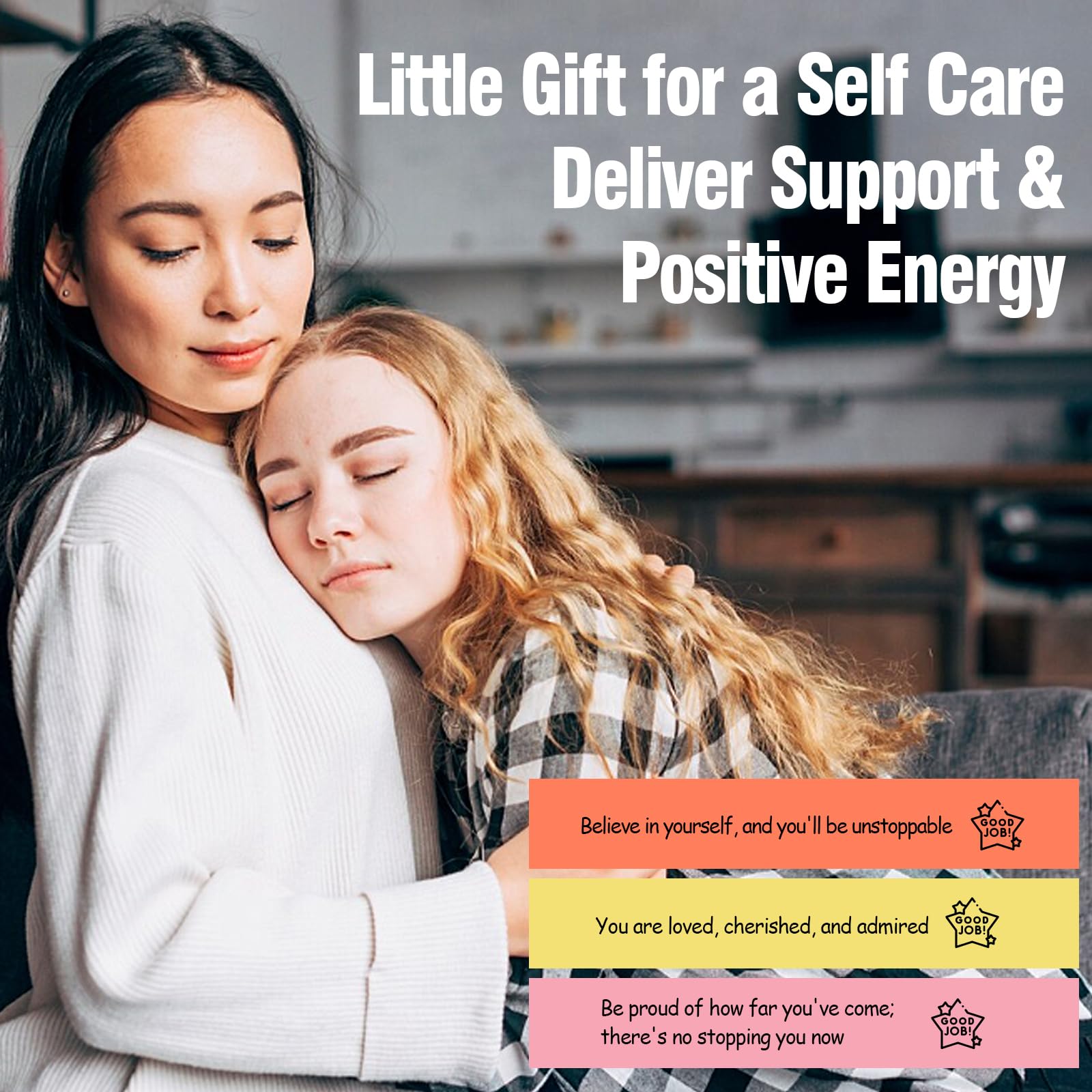 HIONXMGA Positive Messages in a Bottle (60+ Positive Affirmations),Self Care Gifts for Women Men - AB Mystery