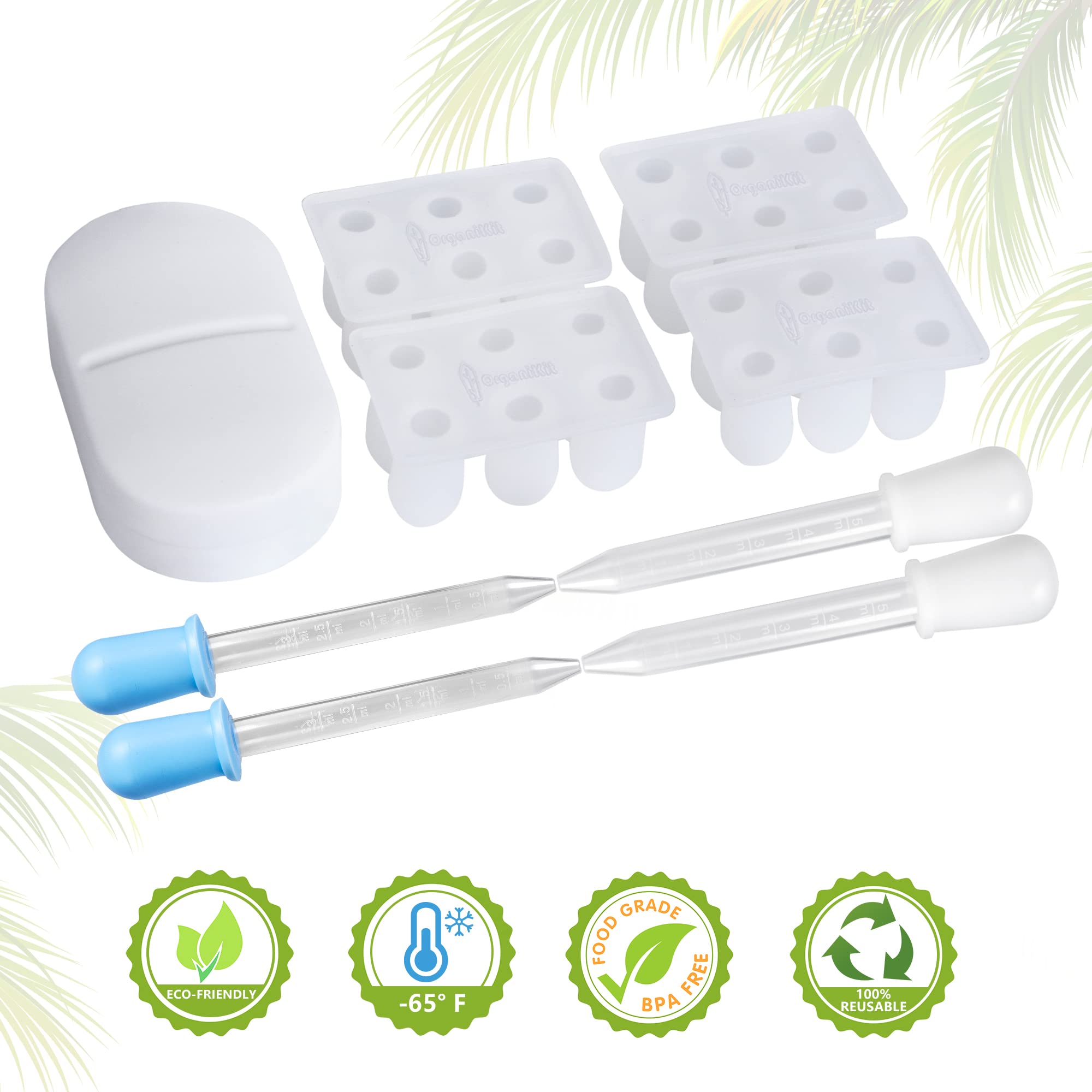 OrganiKit's Reusable Suppository Mold Kit - Eco-Friendly, 2ML, Silicone, Suppository Molds - AB Mystery