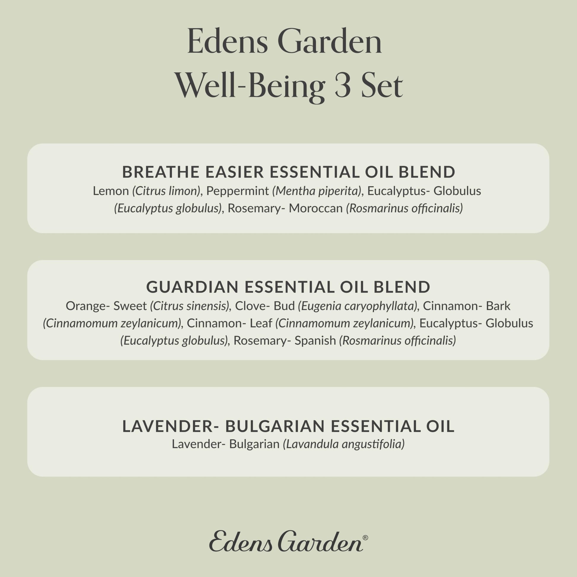 Edens Garden Essential Oil Well-Being Set, 3 Pure Essential Oils for Diffusers for Home - AB Mystery