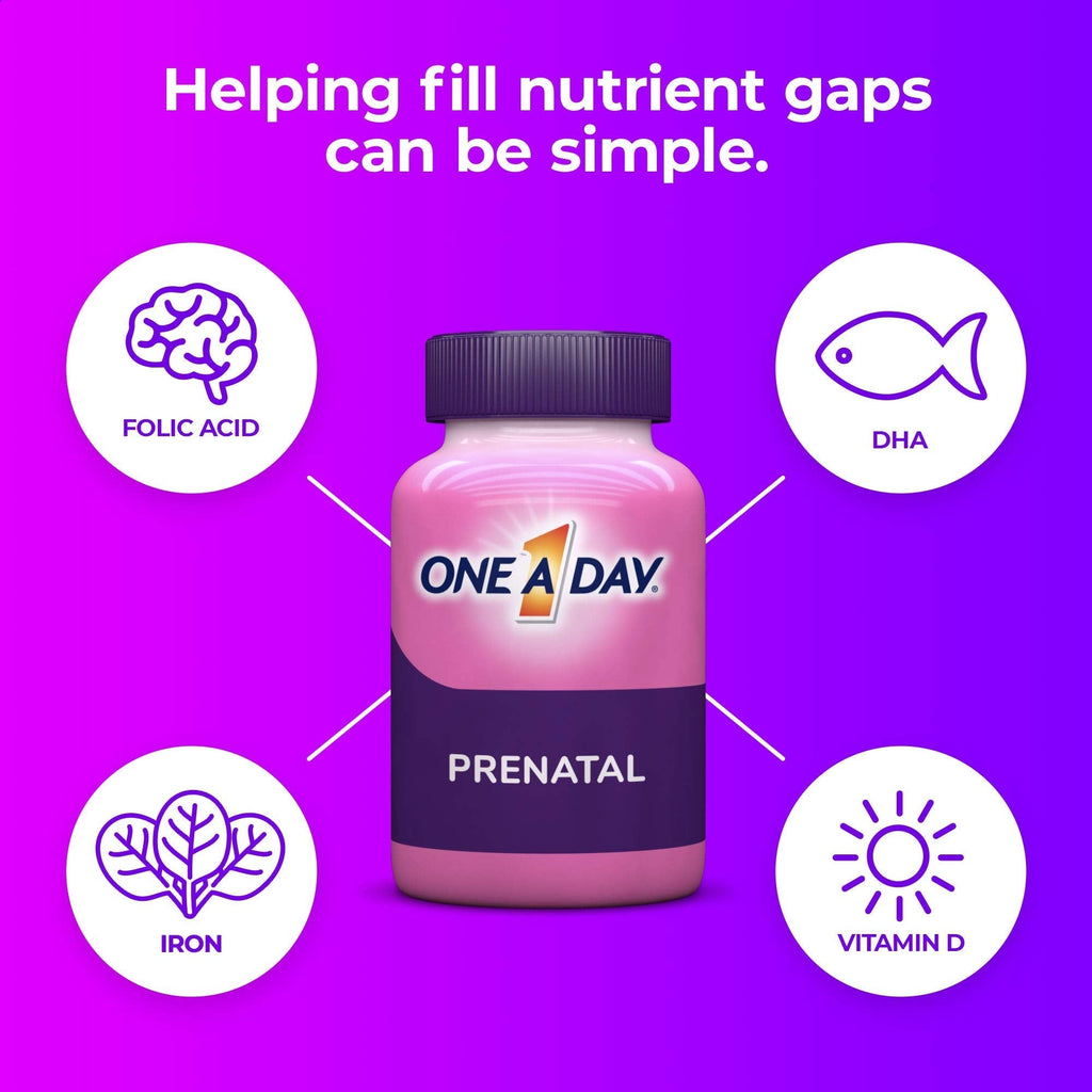 One-A-Day Prenatal 1 with DHA & Folic Acid Softgels, 30 ea (Pack of 6) ONE A DAY