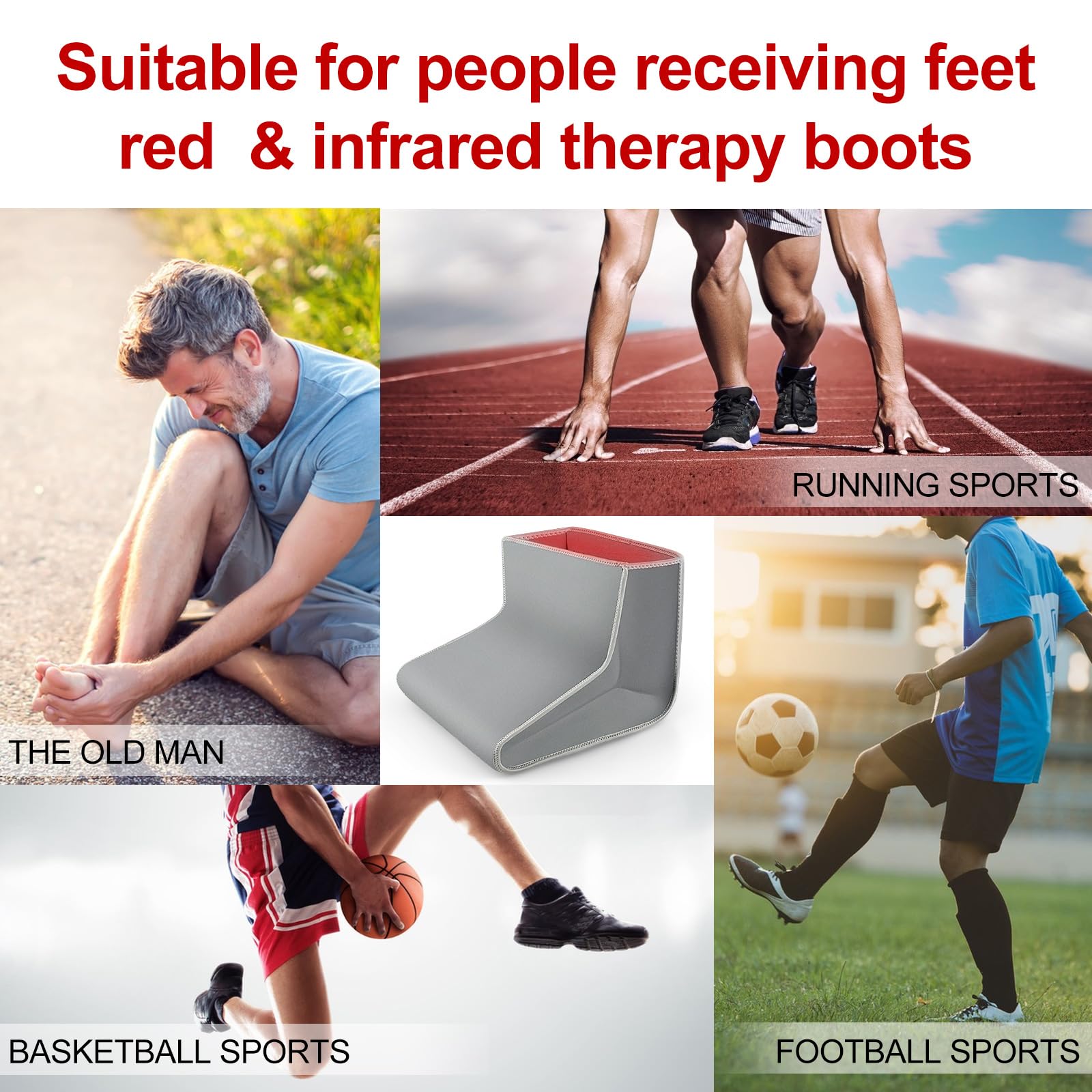 Red Light Therapy Boot for Feet, Infrared Light Therapy Slipper for Perfect Foot Care, Ideal for Ankle - AB Mystery