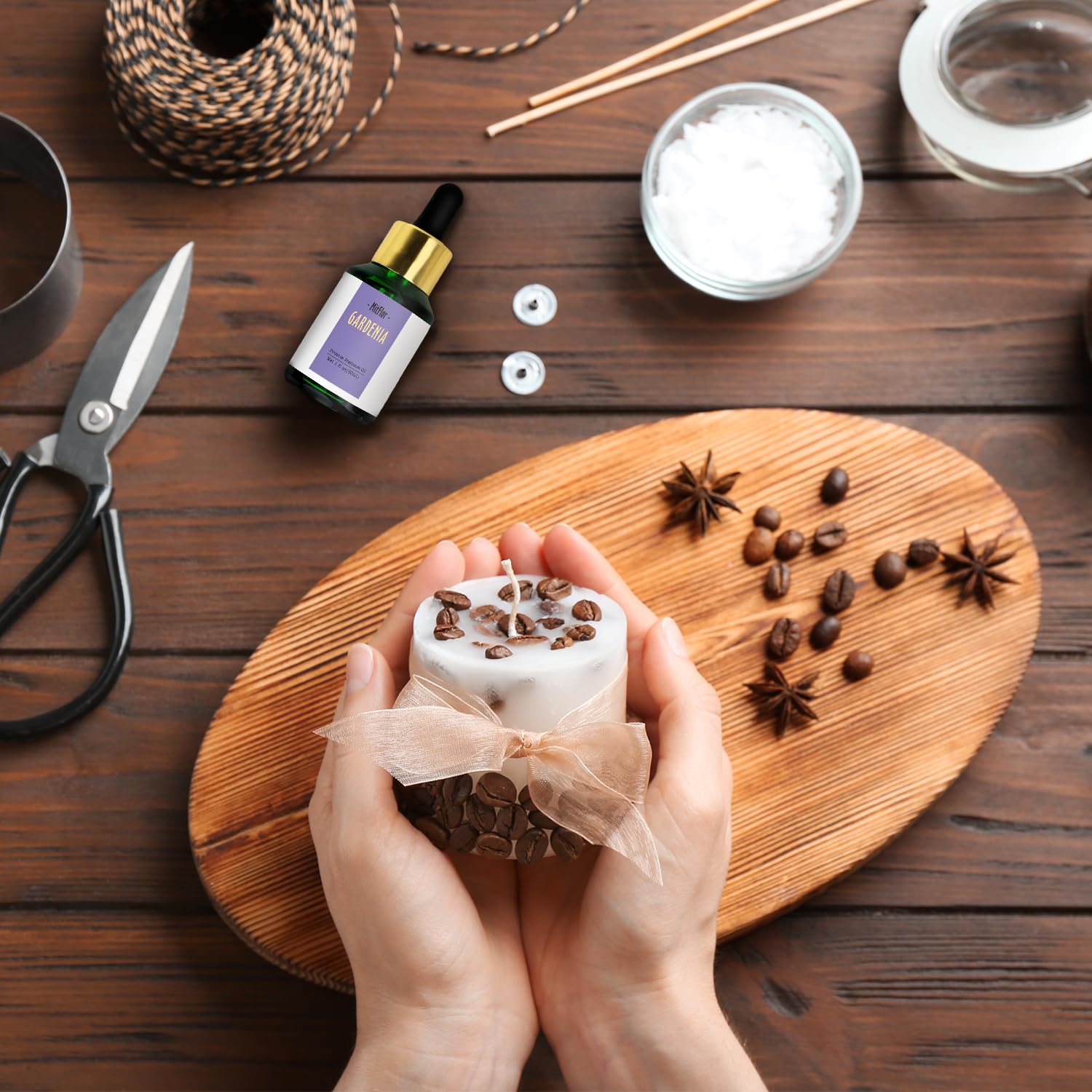 Gardenia Fragrance Oil, MitFlor Single Scented Oil, Large Size Premium Grade Fragrance Oil - AB Mystery