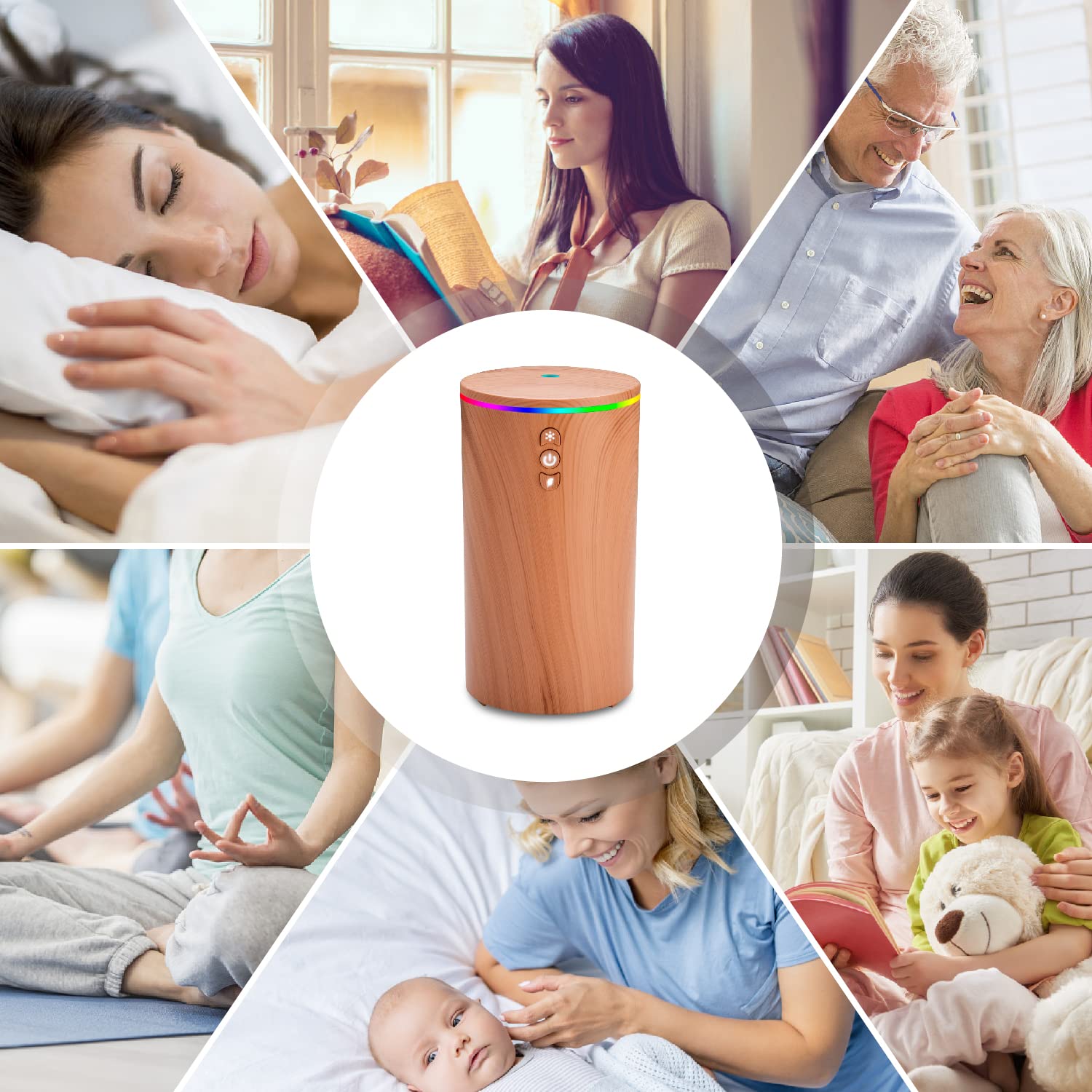 Car Diffuser, USB Essential Oil Diffuser Ultrasonic Car Humidifier Aromatherapy Diffusers - AB Mystery