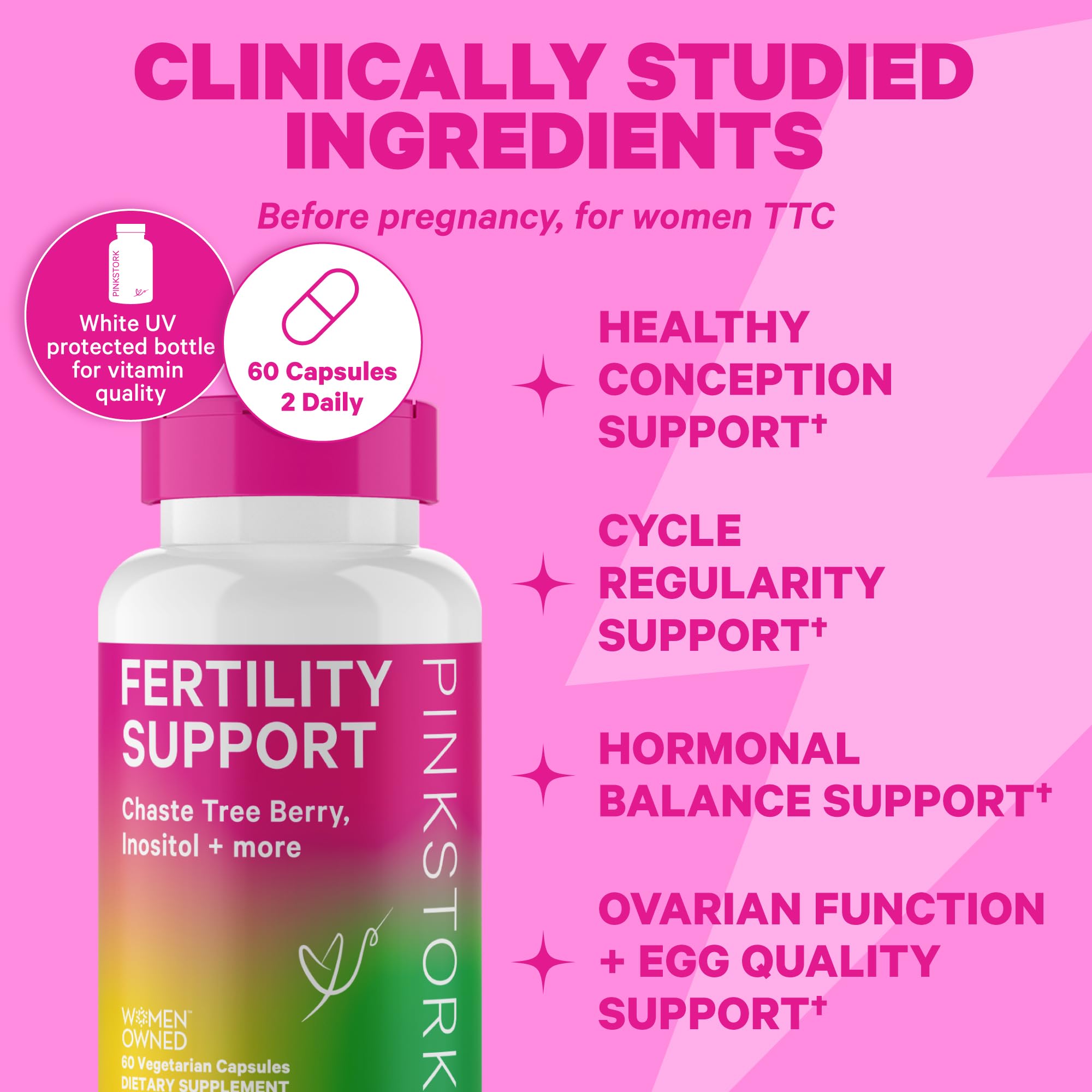 Pink Stork & Blue Stork His and Hers Fertility Bundle: Fertility Supplements for Women, Fertility Supplements Pink Stork