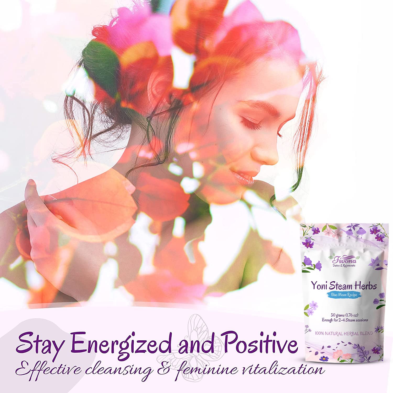 FIVONA Yoni Steaming Herbs - For Feminine Use And Rituals - V-Detox, Cleanse, Wash, Odor Control - AB Mystery