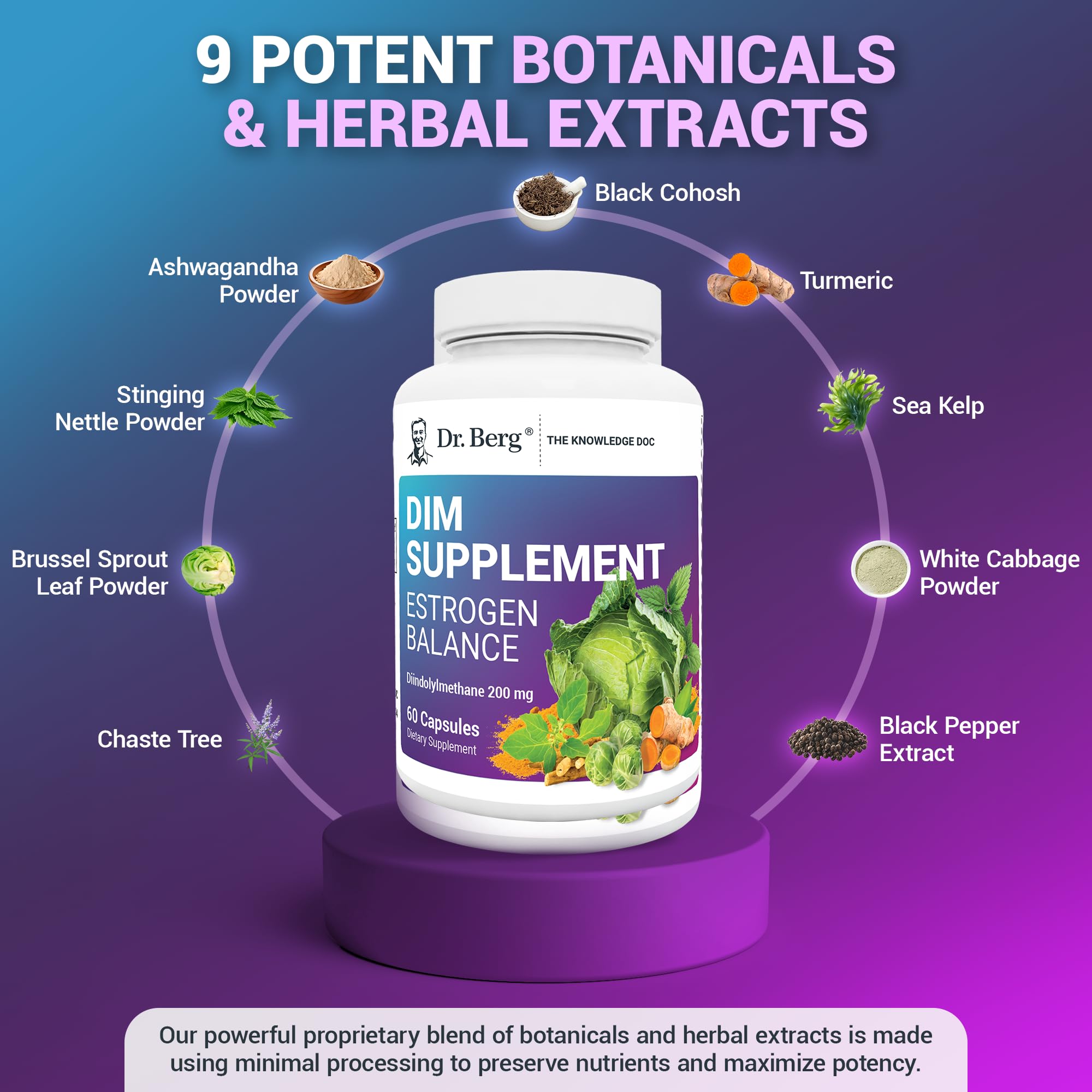 Dr. Berg DIM Supplement Estrogen Balance - Original Estrogen Supplement for Women with Diindolylmethane - AB Mystery