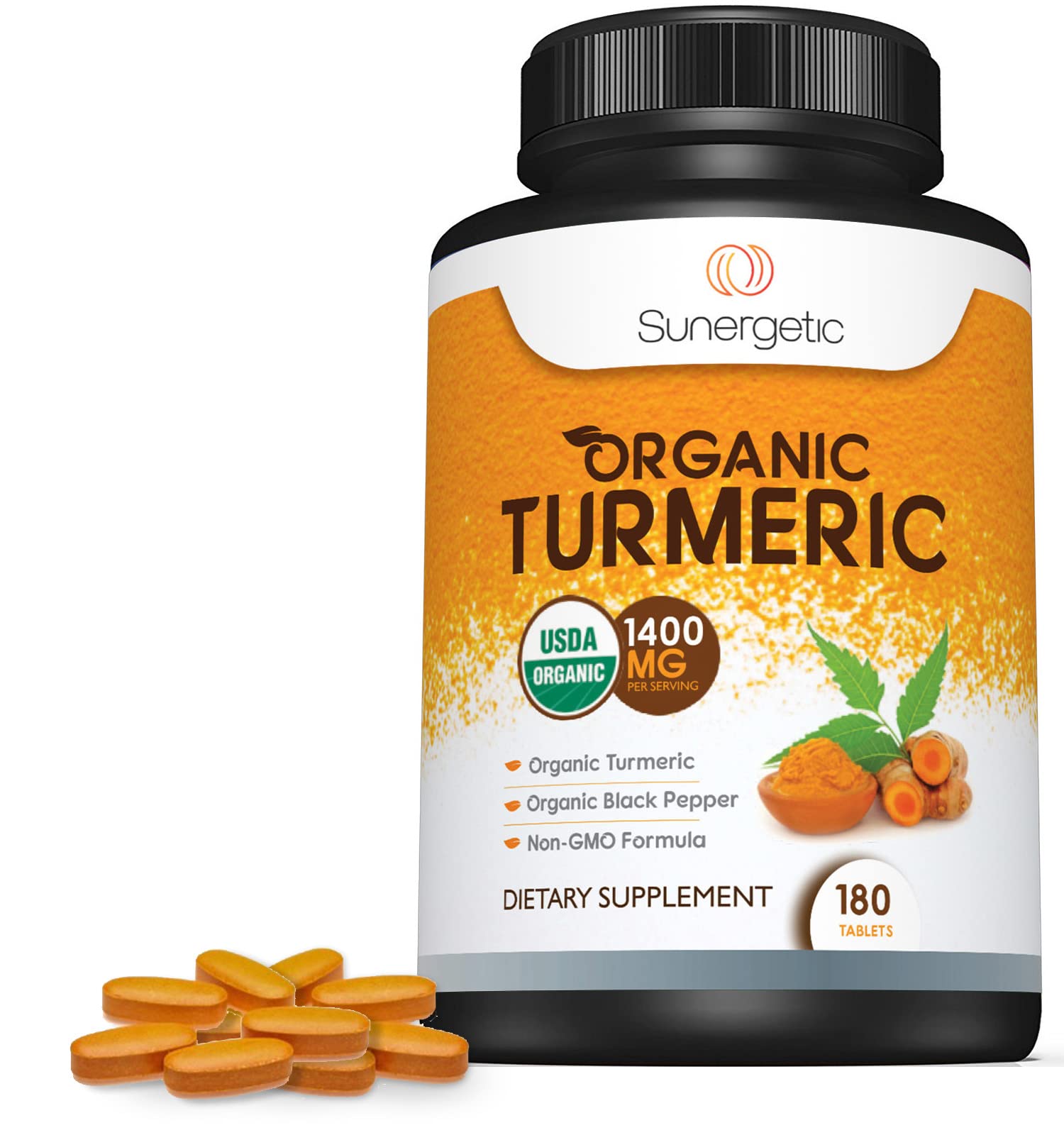 Sunergetic USDA Certified Organic Turmeric Supplement – Includes Organic Turmeric - AB Mystery